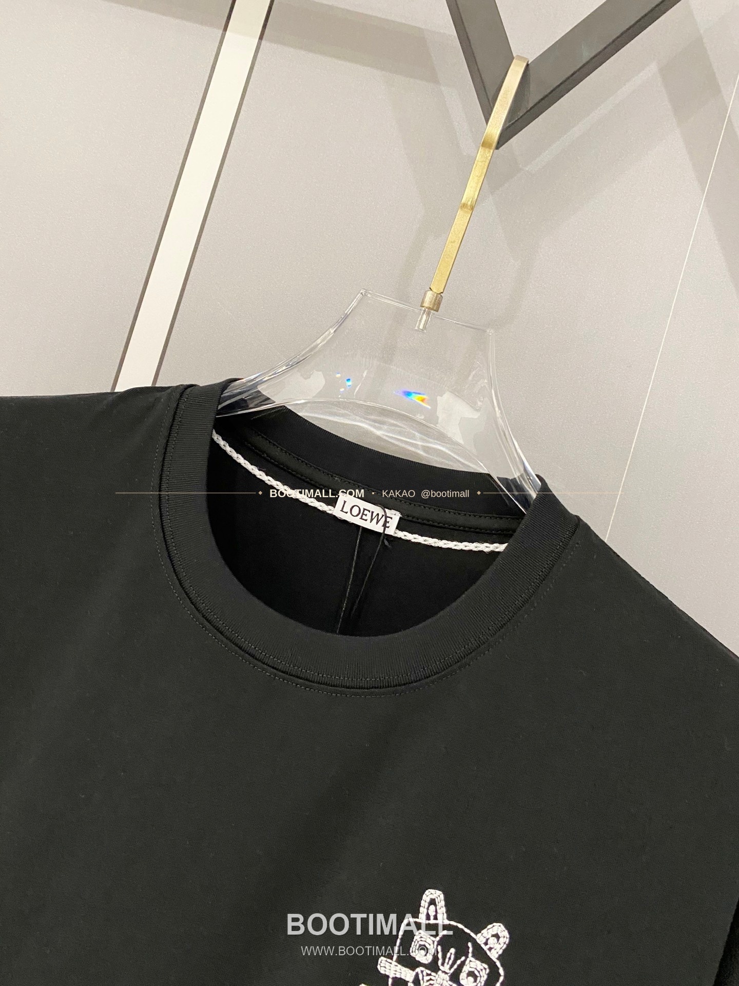 로에베 2025SS 헤비코튼 베어포켓자수 루즈핏 반팔 티셔츠 Loewe 2025 SS Heavy Cotton Bear Pocket Embroidery Loose Fit Short Sleeve T-Shirt 3