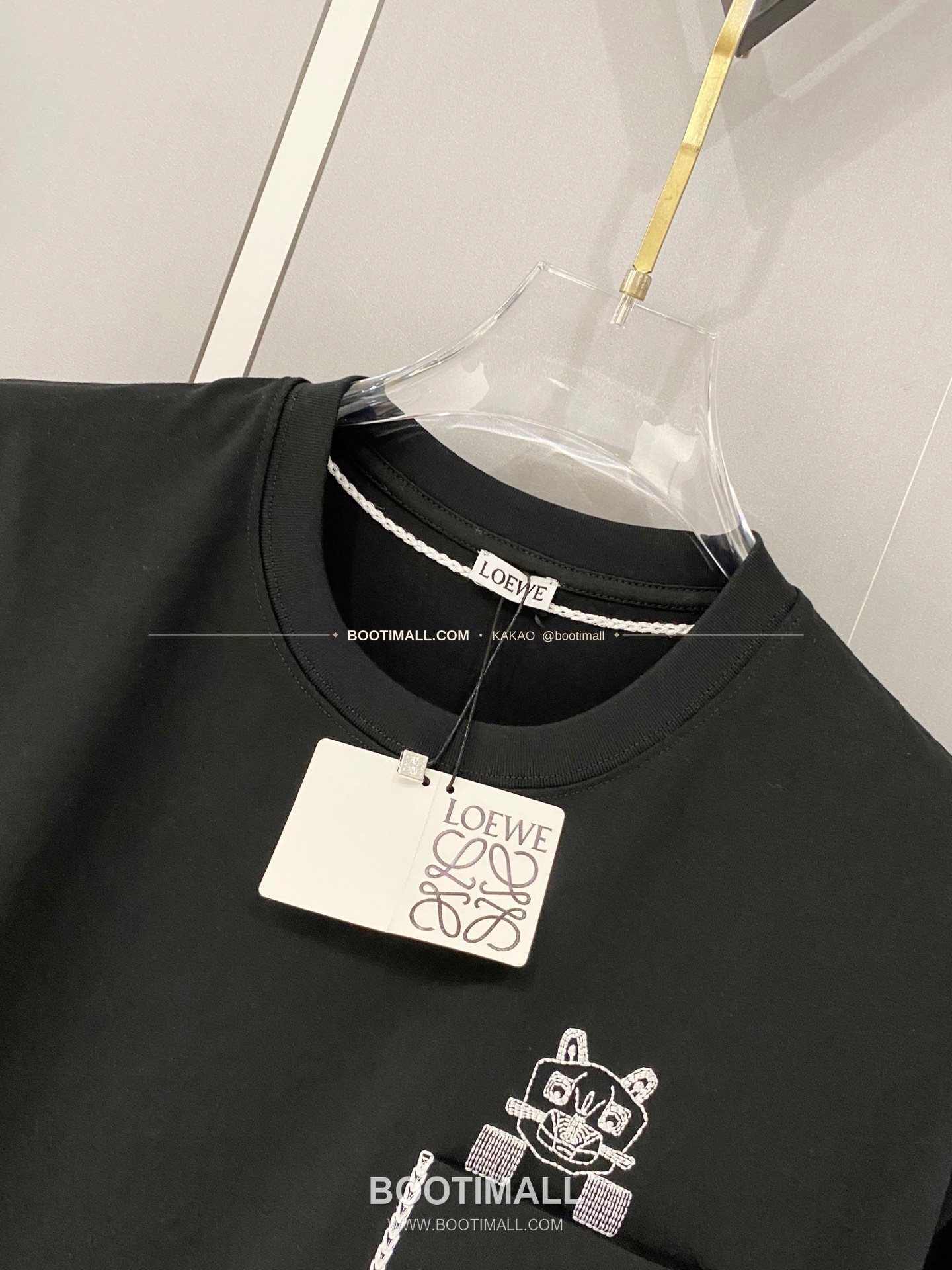 로에베 2025SS 헤비코튼 베어포켓자수 루즈핏 반팔 티셔츠 Loewe 2025 SS Heavy Cotton Bear Pocket Embroidery Loose Fit Short Sleeve T-Shirt 9