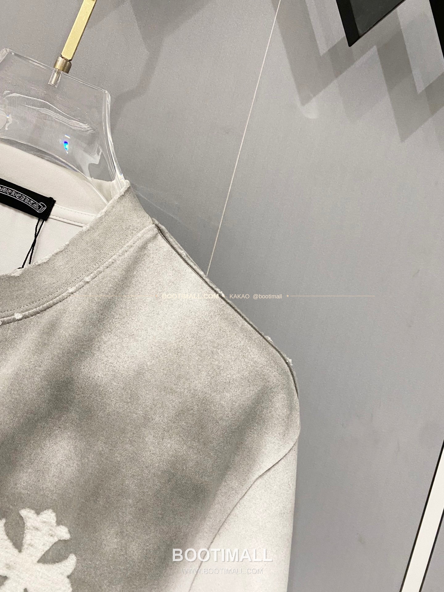 크롬하츠 2026SS 헤비코튼 크로스패치자수 워시드 루즈핏 반팔 티셔츠 Chrome Hearts 2026 SS Heavy Cotton Cross Patch Embroidery Washed Loose Fit Short Sleeve T-Shirt 6