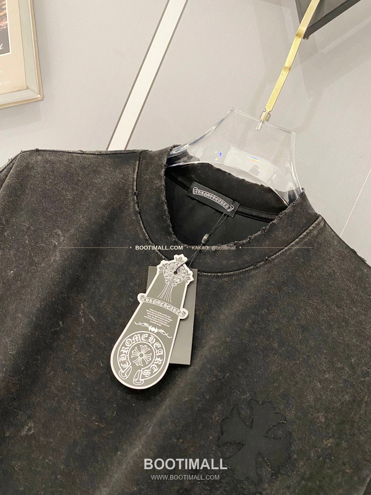 크롬하츠 2026SS 헤비코튼 크로스패치자수 워시드 루즈핏 반팔 티셔츠 Chrome Hearts 2026 SS Heavy Cotton Cross Patch Embroidery Washed Loose Fit Short Sleeve T-Shirt 10