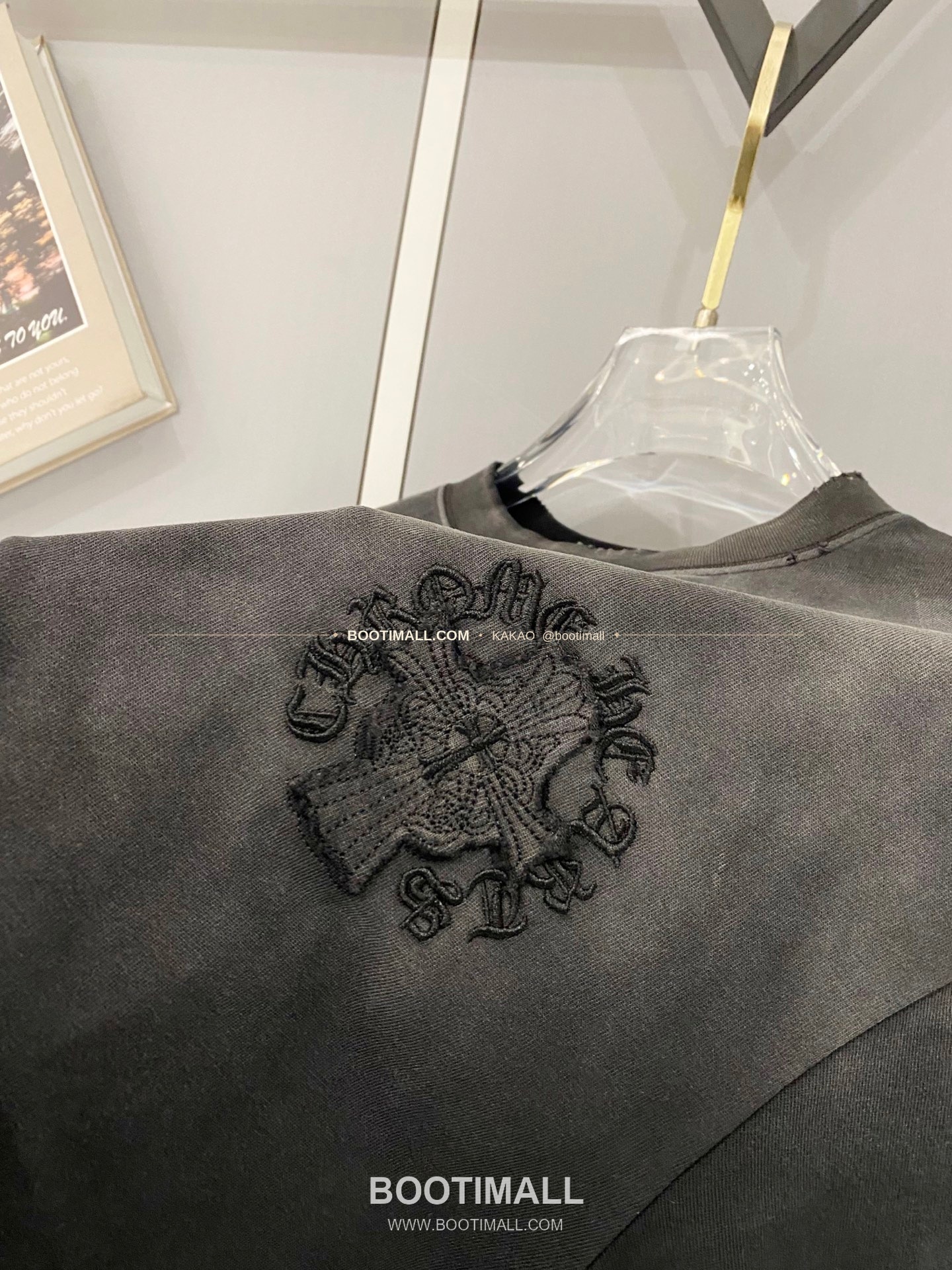 크롬하츠 2026SS 헤비코튼 크로스패치자수 워시드 루즈핏 반팔 티셔츠 Chrome Hearts 2026 SS Heavy Cotton Cross Patch Embroidery Washed Loose Fit Short Sleeve T-Shirt 7