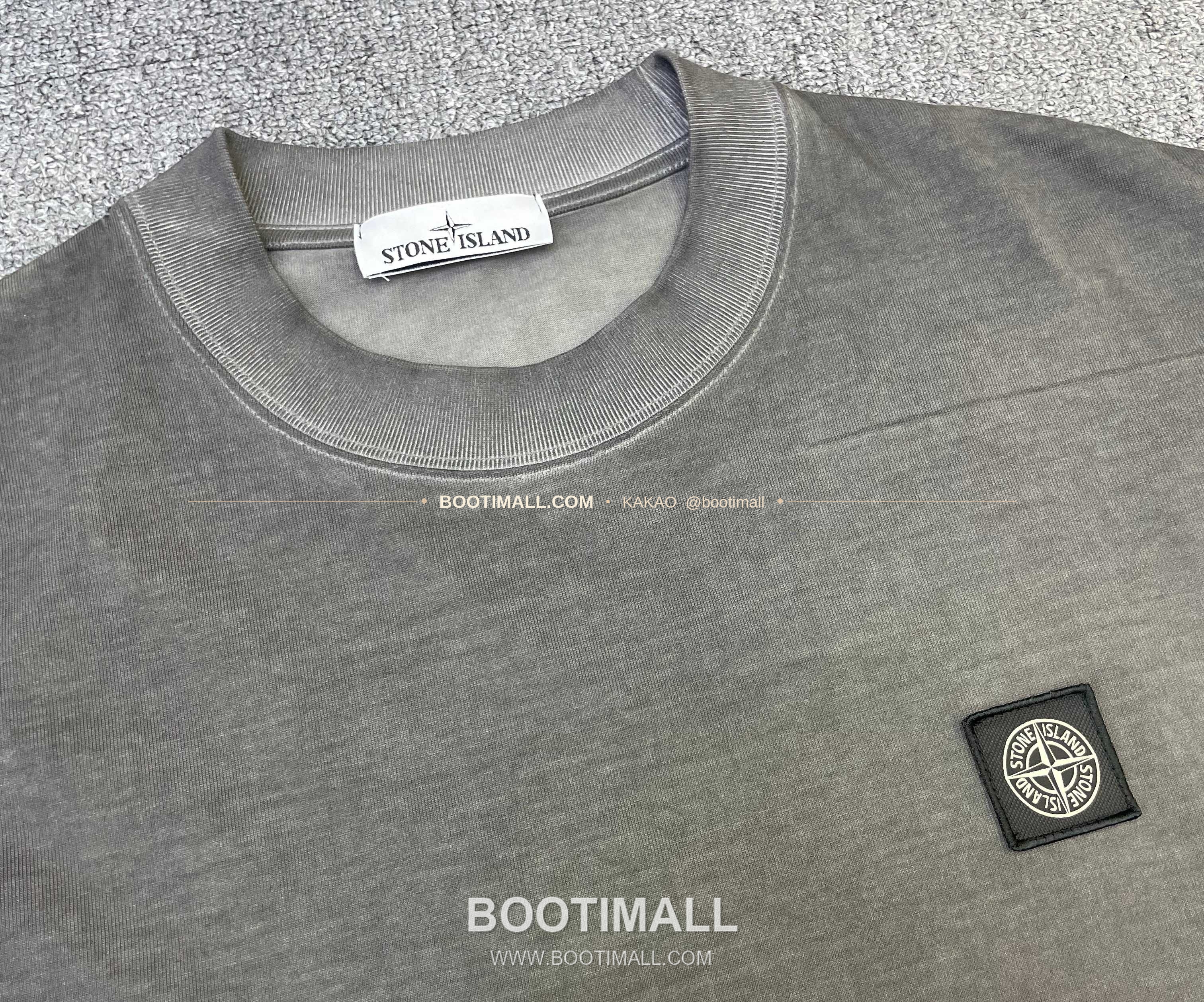 스톤아일랜드 2026SS 헤비코튼 와펜로고 워시드 루즈핏 반팔 티셔츠 Stone Island 2026 SS Heavy Cotton Patch Logo Washed Loose Fit Short Sleeve T-Shirt 2