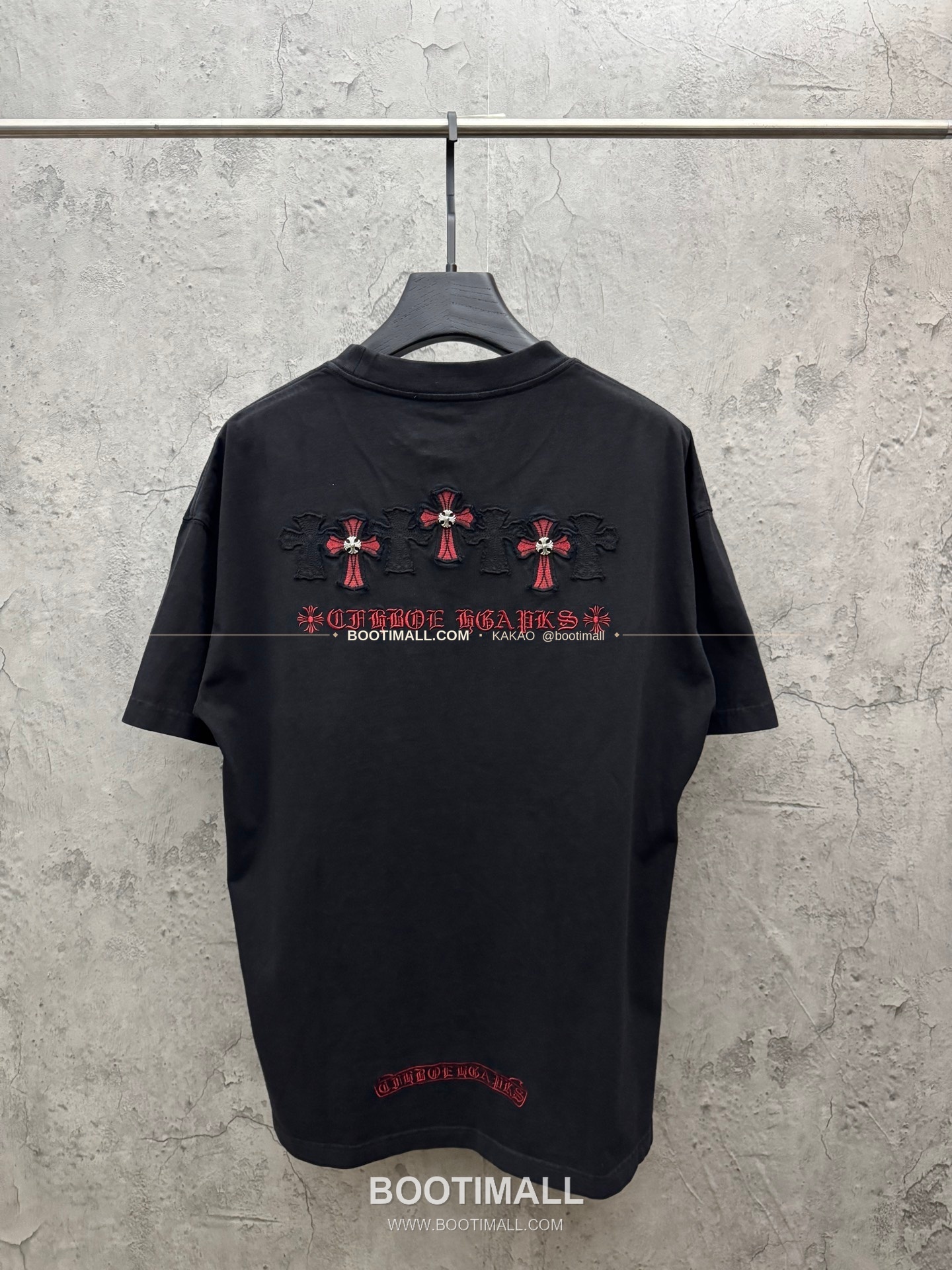크롬하츠 2026SS 헤비코튼 크로스패치자수 루즈핏 반팔 티셔츠 Chrome Hearts 2026 SS Heavy Cotton Cross Patch Embroidery Loose Fit Short Sleeve T-Shirt 26-2011 2