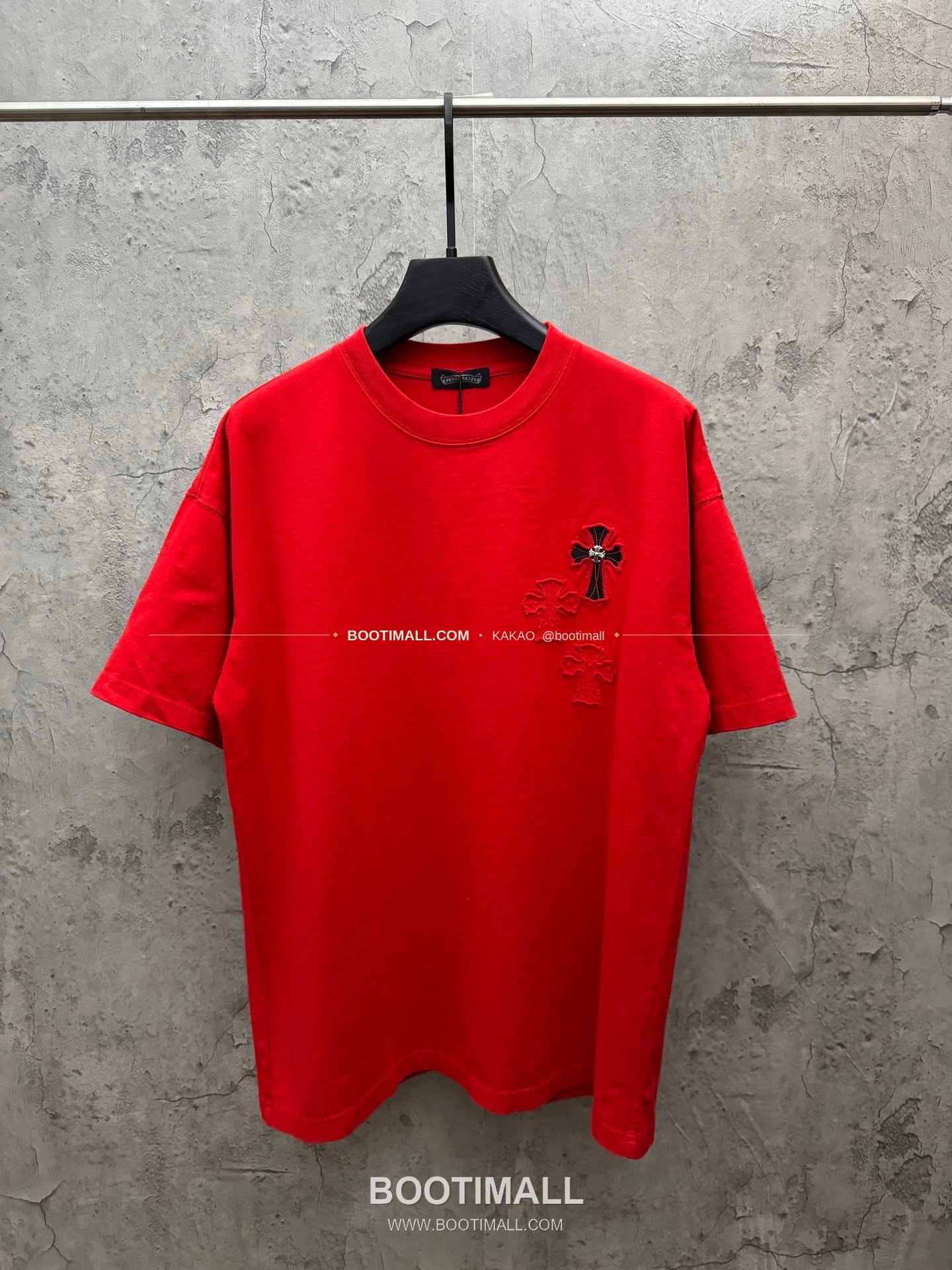 크롬하츠 2026SS 헤비코튼 크로스패치자수 루즈핏 반팔 티셔츠 Chrome Hearts 2026 SS Heavy Cotton Cross Patch Embroidery Loose Fit Short Sleeve T-Shirt 26-2011 1