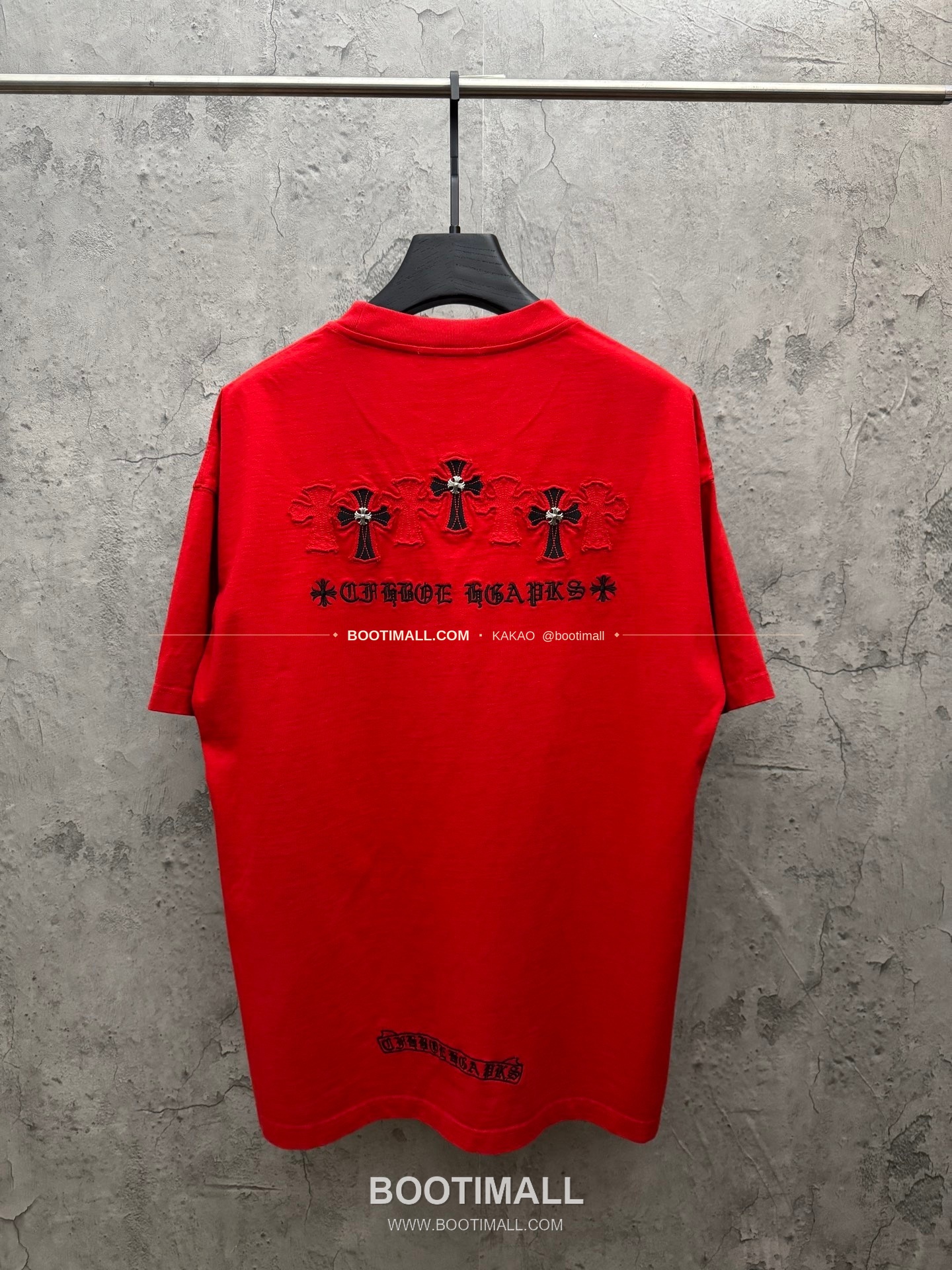 크롬하츠 2026SS 헤비코튼 크로스패치자수 루즈핏 반팔 티셔츠 Chrome Hearts 2026 SS Heavy Cotton Cross Patch Embroidery Loose Fit Short Sleeve T-Shirt 26-2011 2