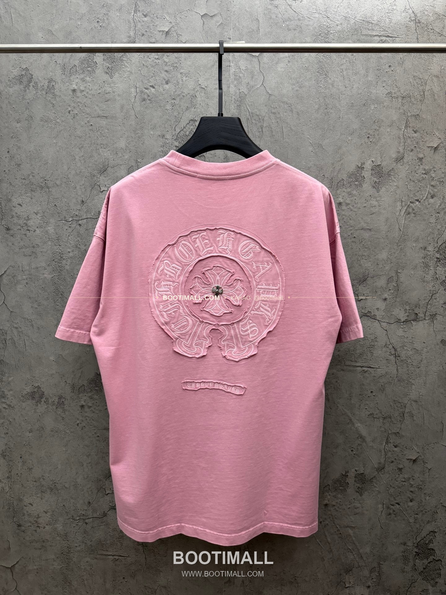 크롬하츠 2026SS 헤비코튼 크로스패치자수 루즈핏 반팔 티셔츠 Chrome Hearts 2026 SS Heavy Cotton Cross Patch Embroidery Loose Fit Short Sleeve T-Shirt 26-2055 2