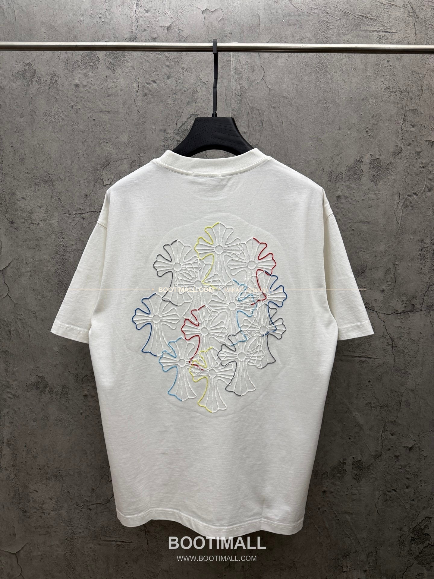 크롬하츠 2026SS 헤비코튼 컬러자수 루즈핏 반팔 티셔츠 Chrome Hearts 2026 SS Heavy Cotton Color Embroidery Loose Fit Short Sleeve T-Shirt 26-2078 2