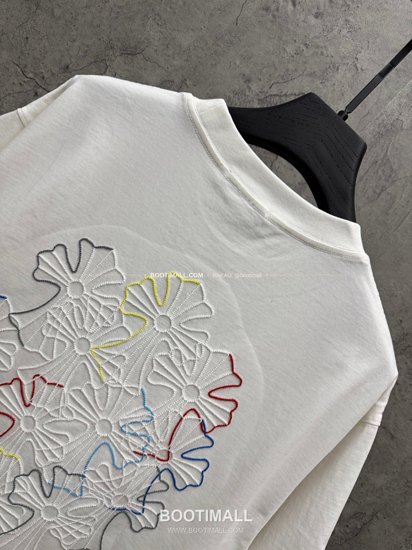 크롬하츠 2026SS 헤비코튼 컬러자수 루즈핏 반팔 티셔츠 Chrome Hearts 2026 SS Heavy Cotton Color Embroidery Loose Fit Short Sleeve T-Shirt 26-2078 4