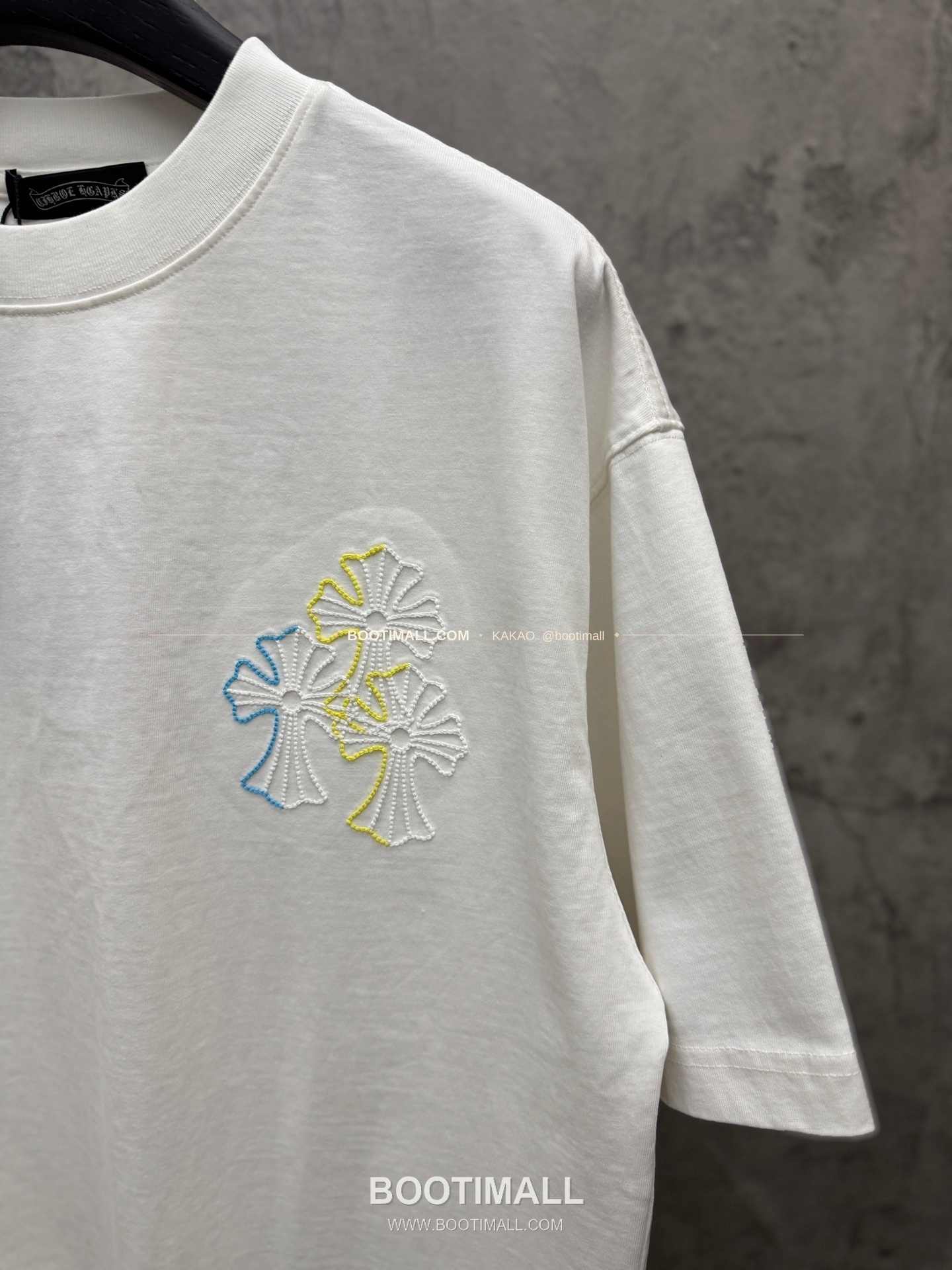 크롬하츠 2026SS 헤비코튼 컬러자수 루즈핏 반팔 티셔츠 Chrome Hearts 2026 SS Heavy Cotton Color Embroidery Loose Fit Short Sleeve T-Shirt 26-2078 5