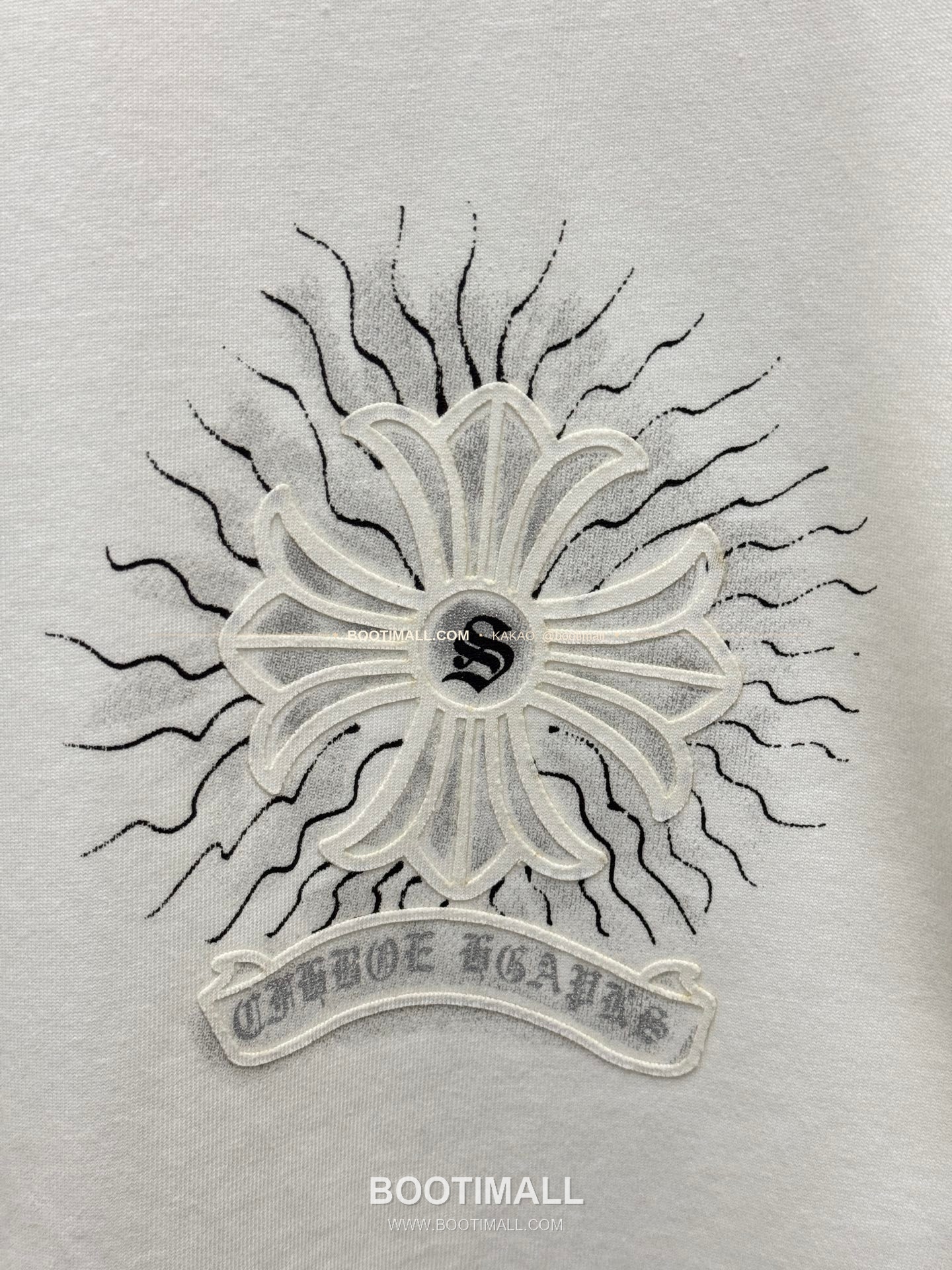 크롬하츠 2026SS 헤비코튼 벨벳프린트 루즈핏 반팔 티셔츠 Chrome Hearts 2026 SS Heavy Cotton Velvet Print Loose Fit Short Sleeve T-Shirt 26-2068 6