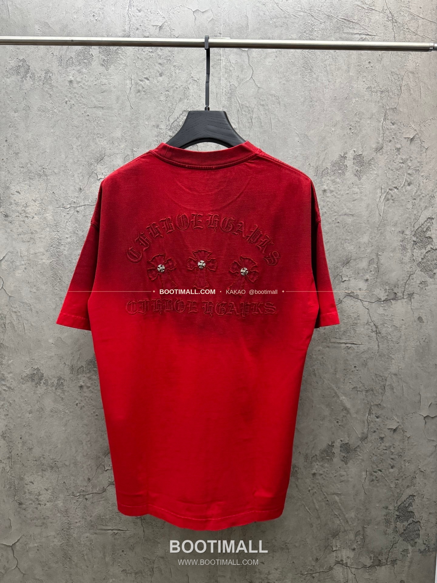 크롬하츠 2026SS 헤비코튼 패치자수 워시드 루즈핏 반팔 티셔츠 Chrome Hearts 2026 SS Heavy Cotton Patch Embroidery Washed Loose Fit Short Sleeve T-Shirt 26-2005 2