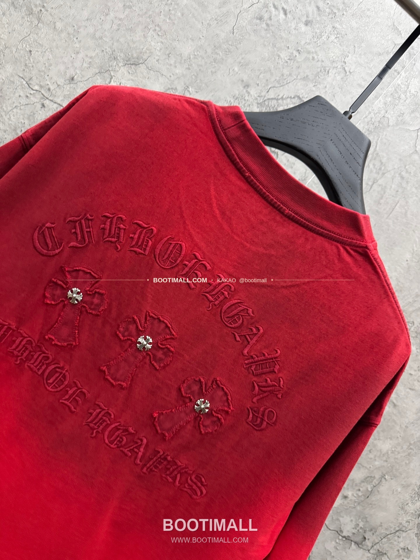 크롬하츠 2026SS 헤비코튼 패치자수 워시드 루즈핏 반팔 티셔츠 Chrome Hearts 2026 SS Heavy Cotton Patch Embroidery Washed Loose Fit Short Sleeve T-Shirt 26-2005 4