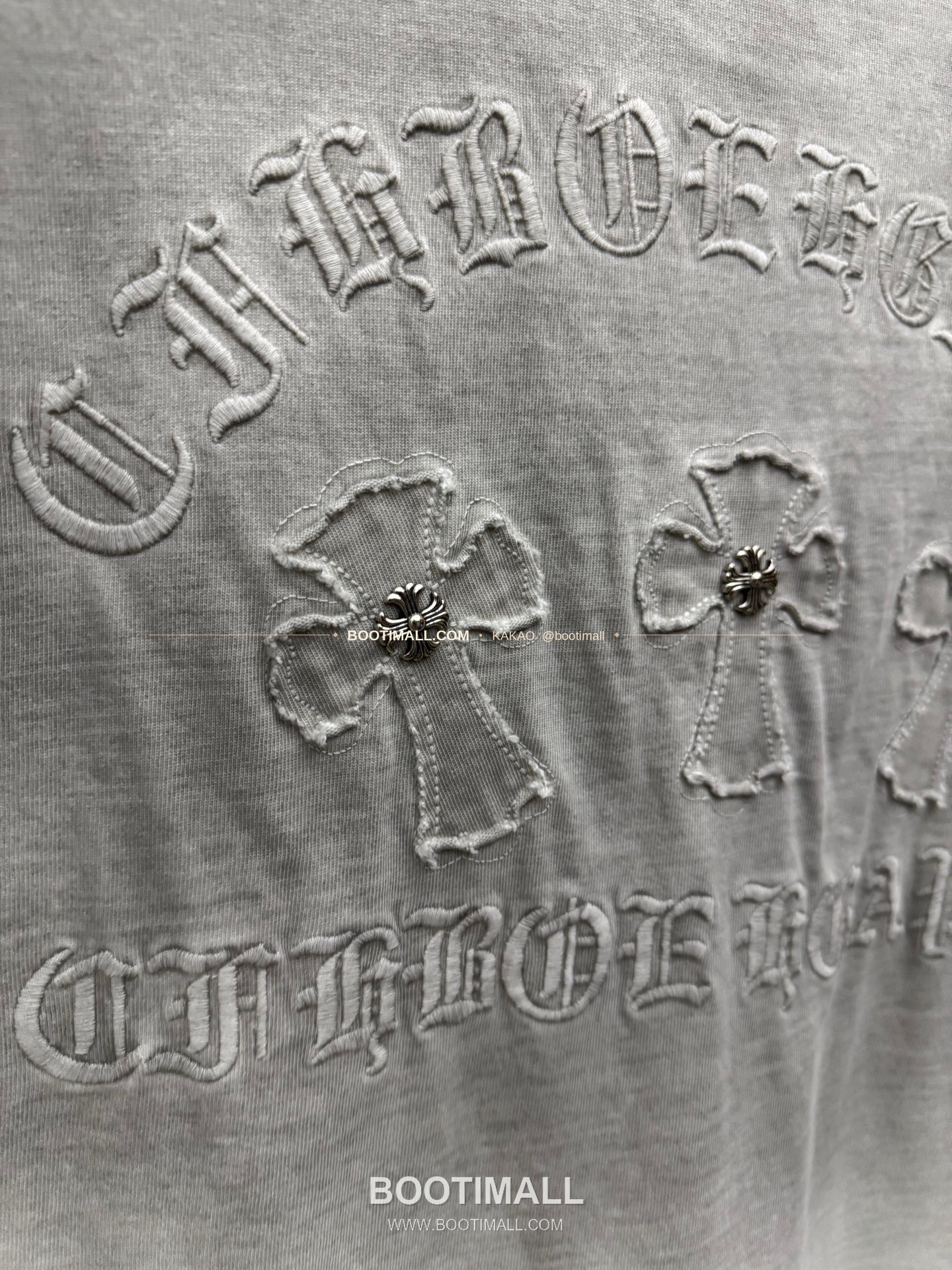 크롬하츠 2026SS 헤비코튼 패치자수 워시드 루즈핏 반팔 티셔츠 Chrome Hearts 2026 SS Heavy Cotton Patch Embroidery Washed Loose Fit Short Sleeve T-Shirt 26-2005 8