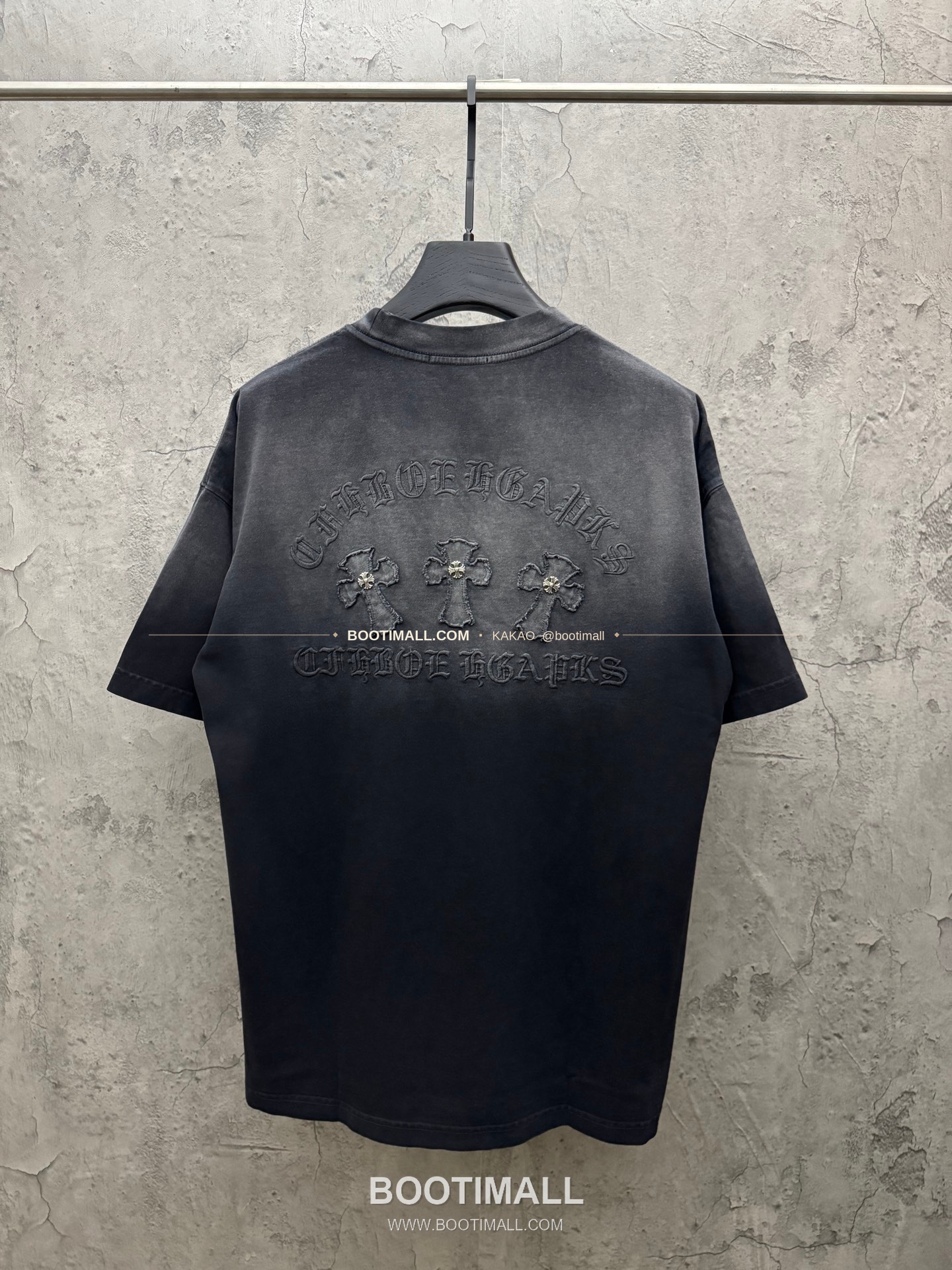 크롬하츠 2026SS 헤비코튼 패치자수 워시드 루즈핏 반팔 티셔츠 Chrome Hearts 2026 SS Heavy Cotton Patch Embroidery Washed Loose Fit Short Sleeve T-Shirt 26-2005 2