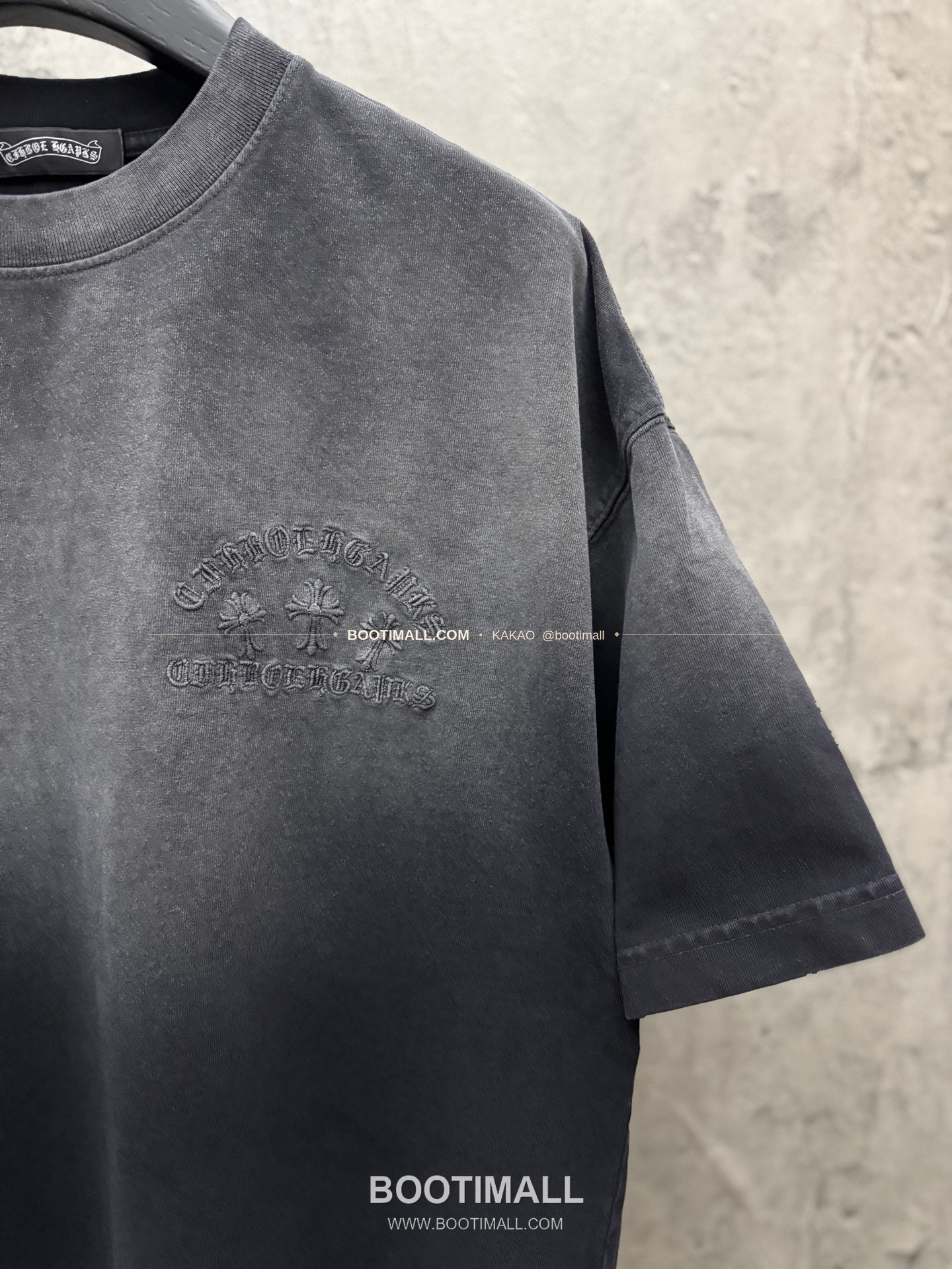 크롬하츠 2026SS 헤비코튼 패치자수 워시드 루즈핏 반팔 티셔츠 Chrome Hearts 2026 SS Heavy Cotton Patch Embroidery Washed Loose Fit Short Sleeve T-Shirt 26-2005 5