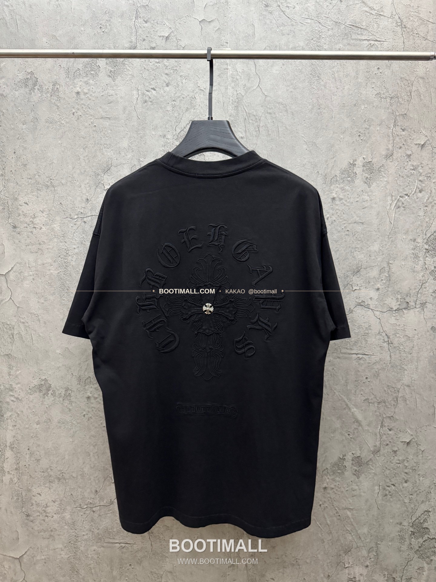 크롬하츠 2026SS 헤비코튼 패치자수 워시드 루즈핏 반팔 티셔츠 Chrome Hearts 2026 SS Heavy Cotton Patch Embroidery Washed Loose Fit Short Sleeve T-Shirt 26-2035 2