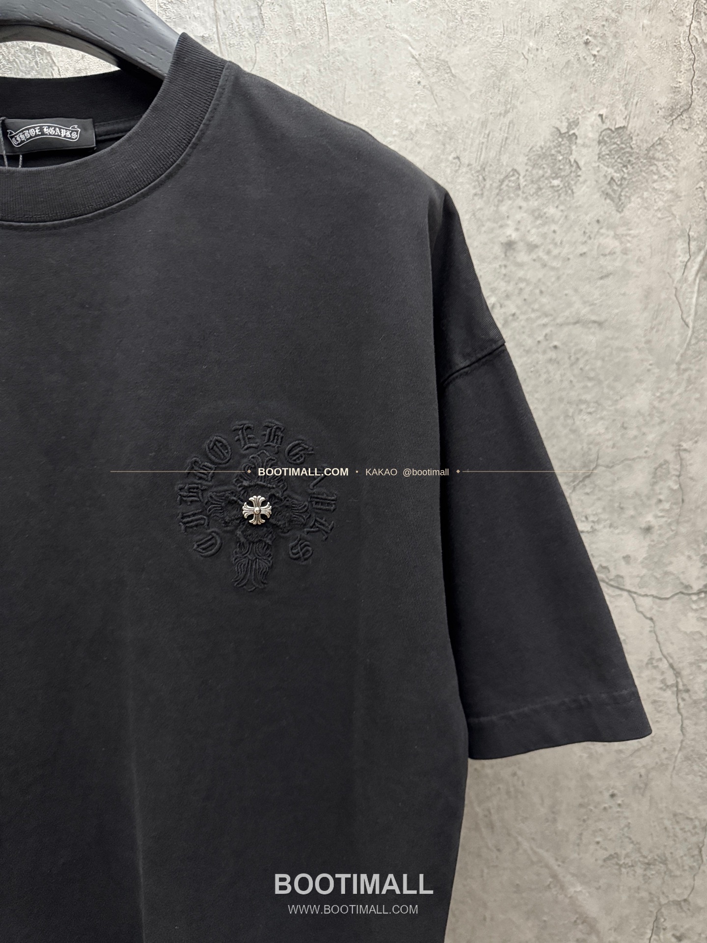 크롬하츠 2026SS 헤비코튼 패치자수 워시드 루즈핏 반팔 티셔츠 Chrome Hearts 2026 SS Heavy Cotton Patch Embroidery Washed Loose Fit Short Sleeve T-Shirt 26-2035 5