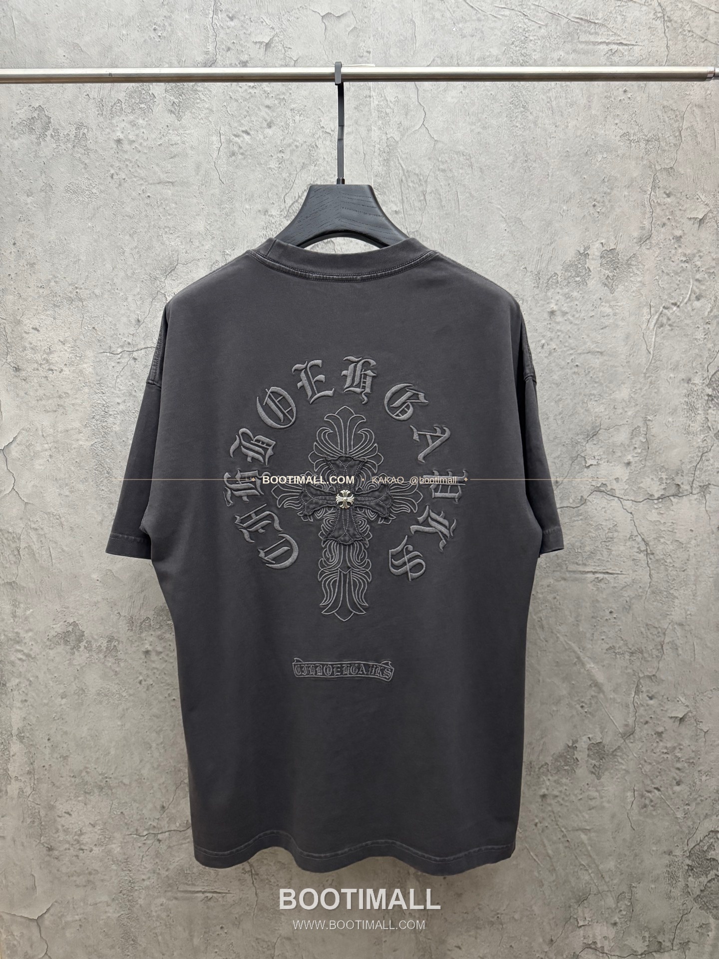 크롬하츠 2026SS 헤비코튼 패치자수 워시드 루즈핏 반팔 티셔츠 Chrome Hearts 2026 SS Heavy Cotton Patch Embroidery Washed Loose Fit Short Sleeve T-Shirt 26-2035 2