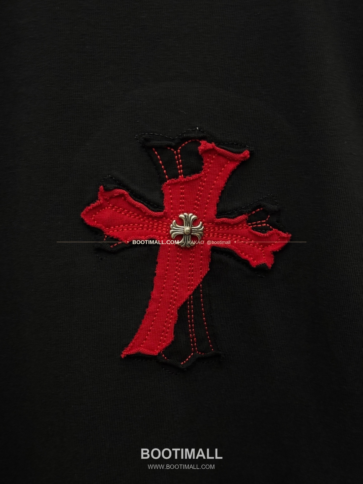 크롬하츠 2026SS 헤비코튼 벨벳패치자수 루즈핏 반팔 티셔츠 Chrome Hearts 2026 SS Heavy Cotton Velvet Patch Embroidery Loose Fit Short Sleeve T-Shirt 26-2069 6