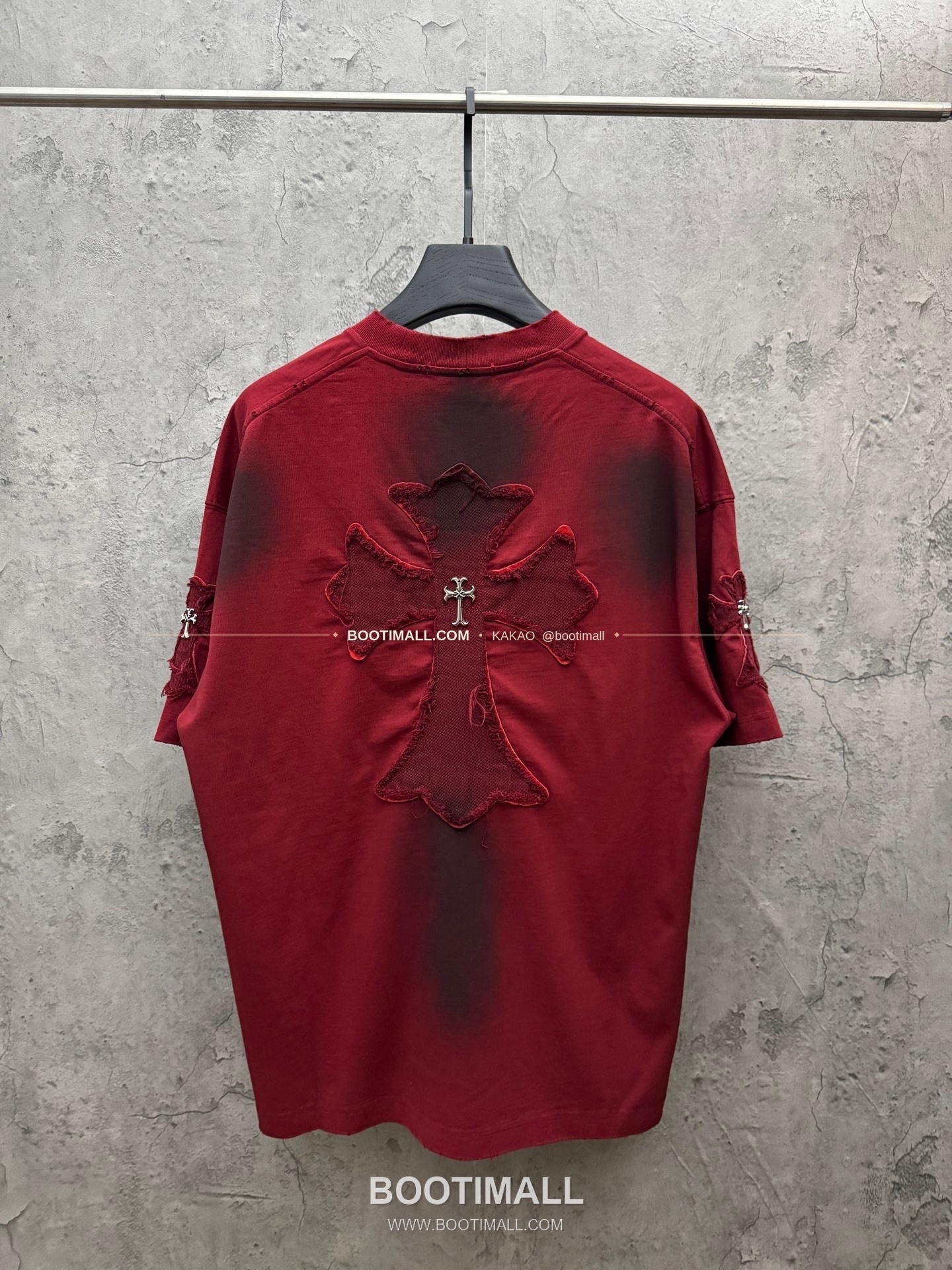 크롬하츠 2026SS 헤비코튼 패치자수 워시드 루즈핏 반팔 티셔츠 Chrome Hearts 2026 SS Heavy Cotton Patch Embroidery Washed Loose Fit Short Sleeve T-Shirt 5106 2