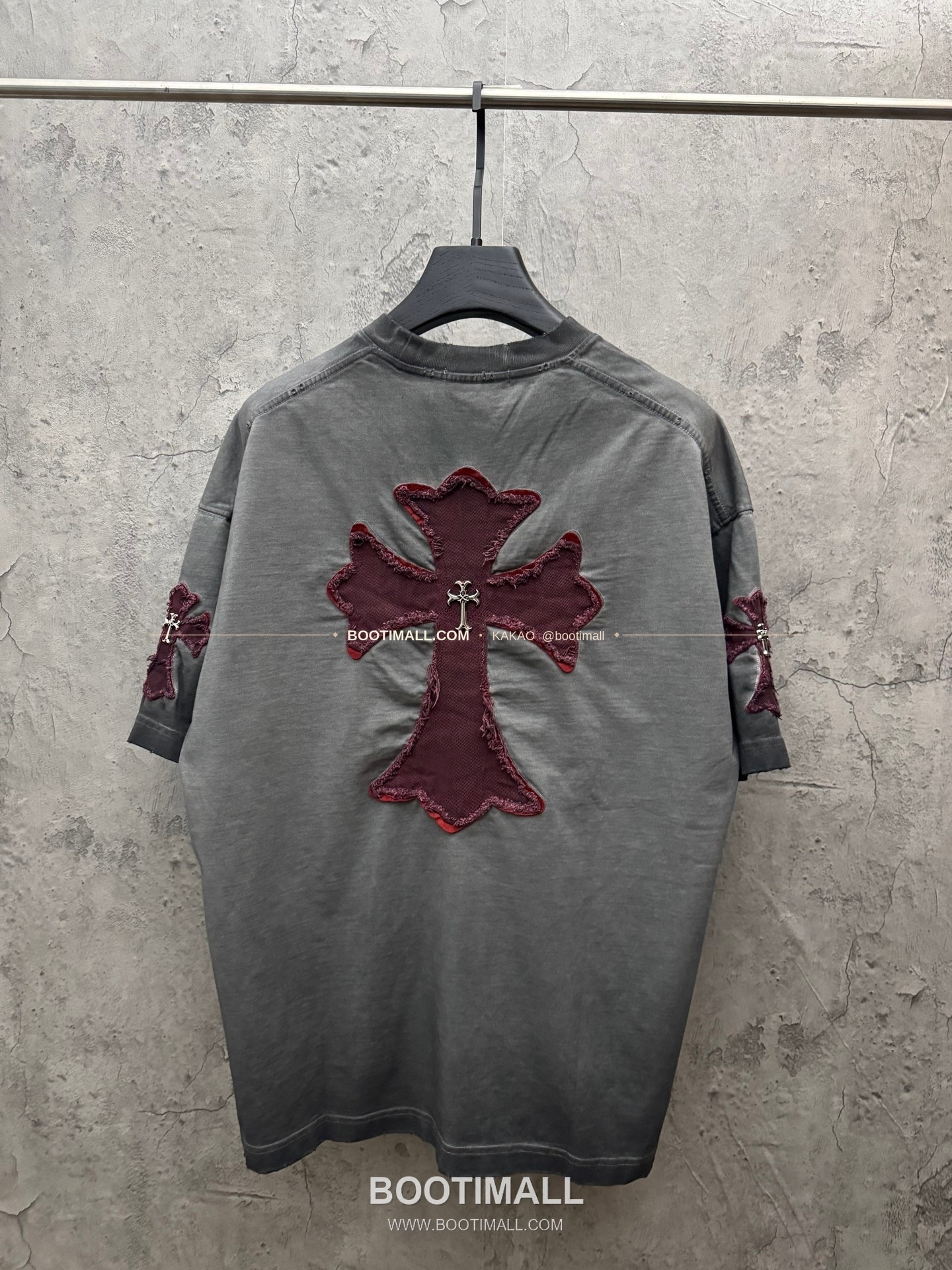 크롬하츠 2026SS 헤비코튼 패치자수 워시드 루즈핏 반팔 티셔츠 Chrome Hearts 2026 SS Heavy Cotton Patch Embroidery Washed Loose Fit Short Sleeve T-Shirt 5106 2