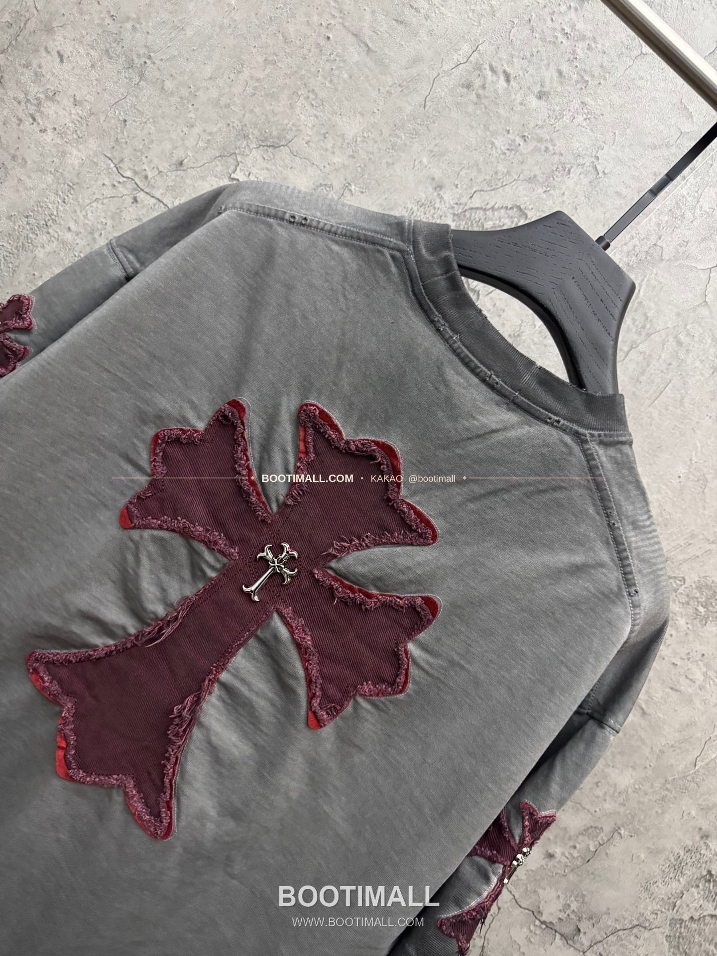 크롬하츠 2026SS 헤비코튼 패치자수 워시드 루즈핏 반팔 티셔츠 Chrome Hearts 2026 SS Heavy Cotton Patch Embroidery Washed Loose Fit Short Sleeve T-Shirt 5106 4