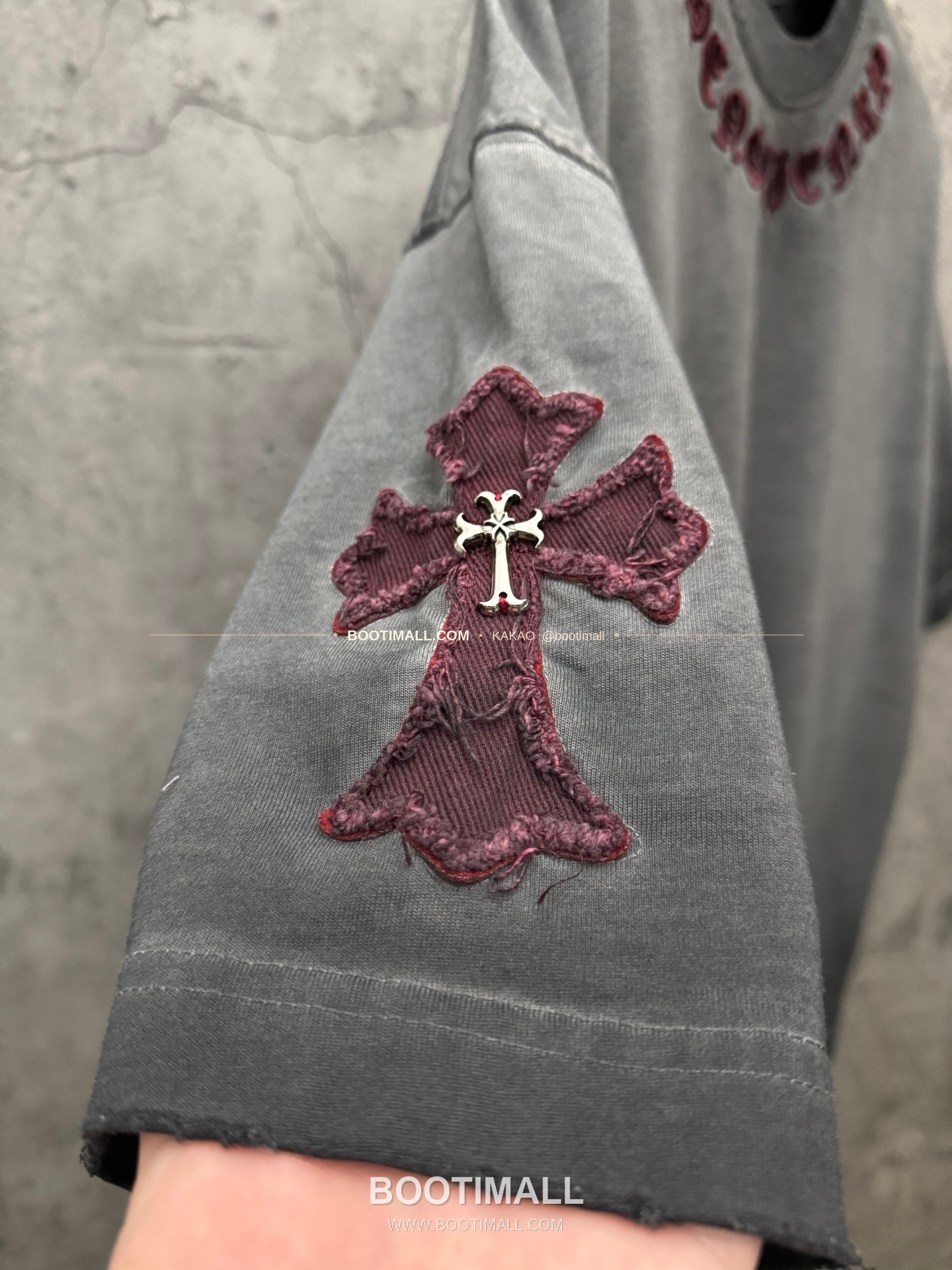 크롬하츠 2026SS 헤비코튼 패치자수 워시드 루즈핏 반팔 티셔츠 Chrome Hearts 2026 SS Heavy Cotton Patch Embroidery Washed Loose Fit Short Sleeve T-Shirt 5106 6