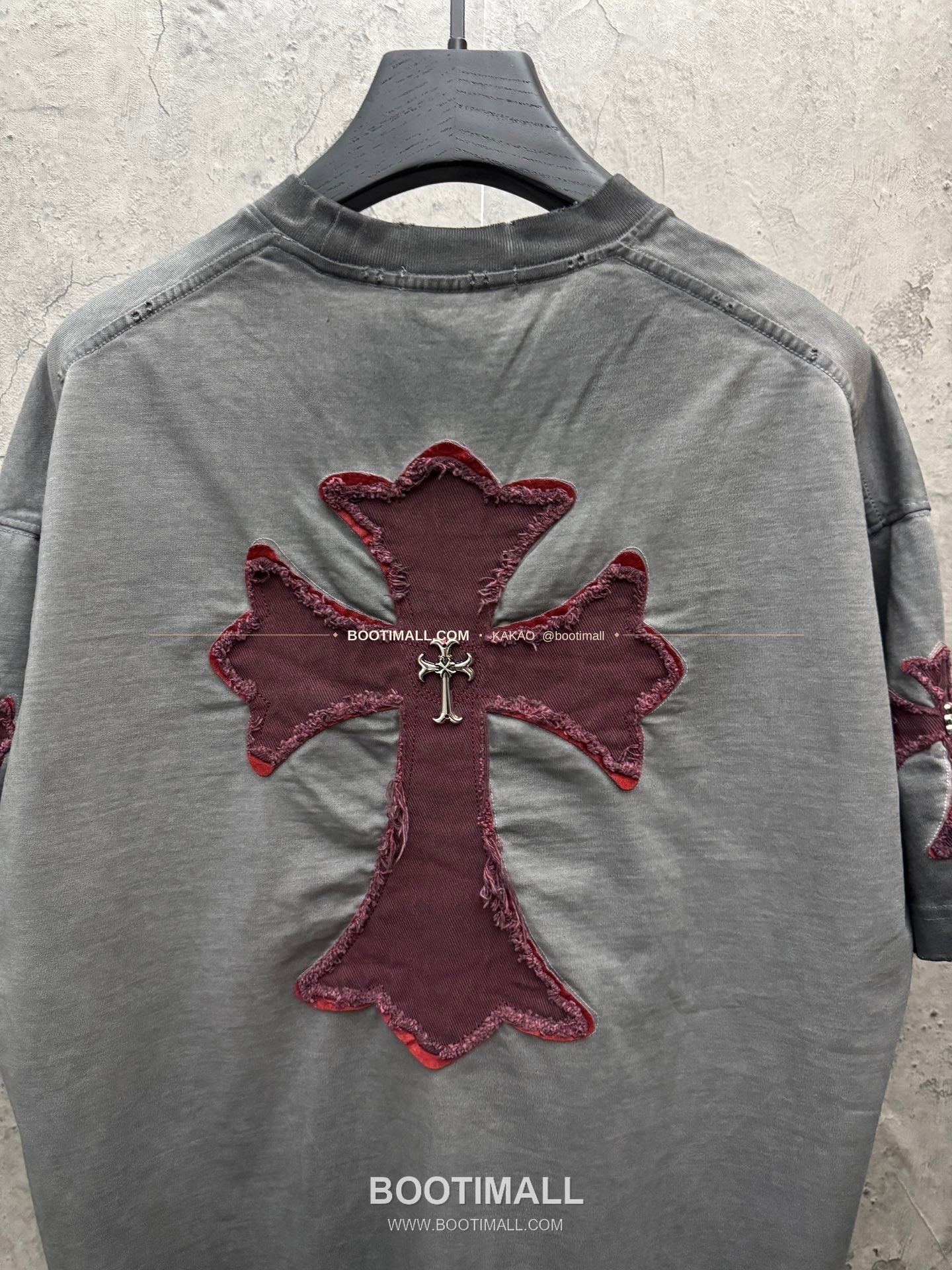 크롬하츠 2026SS 헤비코튼 패치자수 워시드 루즈핏 반팔 티셔츠 Chrome Hearts 2026 SS Heavy Cotton Patch Embroidery Washed Loose Fit Short Sleeve T-Shirt 5106 7