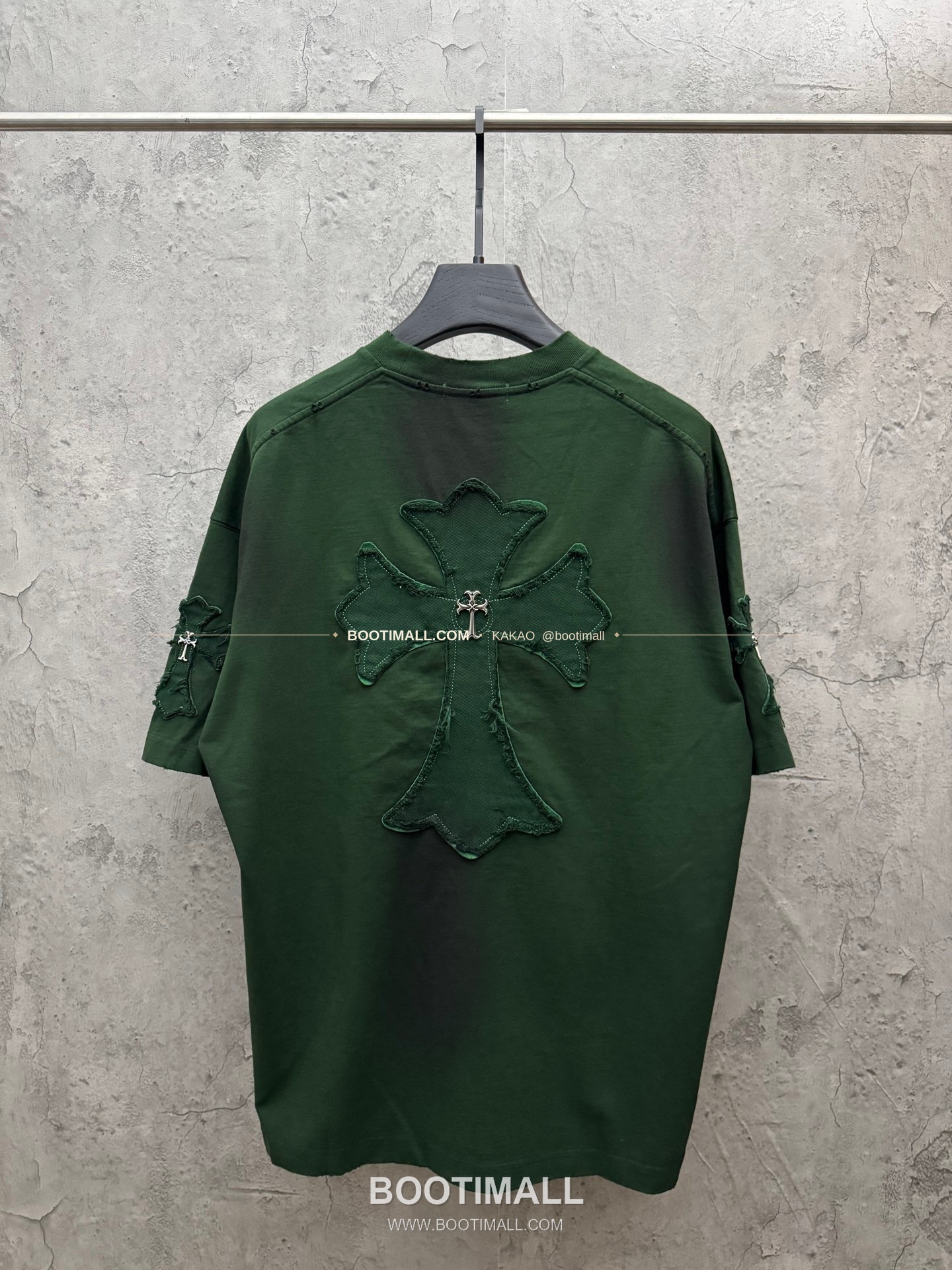 크롬하츠 2026SS 헤비코튼 패치자수 워시드 루즈핏 반팔 티셔츠 Chrome Hearts 2026 SS Heavy Cotton Patch Embroidery Washed Loose Fit Short Sleeve T-Shirt 5106 2