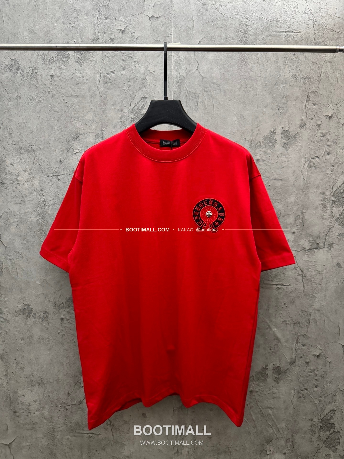 크롬하츠 2026SS 헤비코튼 레더패치자수 루즈핏 반팔 티셔츠 Chrome Hearts 2026 SS Heavy Cotton Leather Patch Embroidery Loose Fit Short Sleeve T-Shirt 26-2026 1