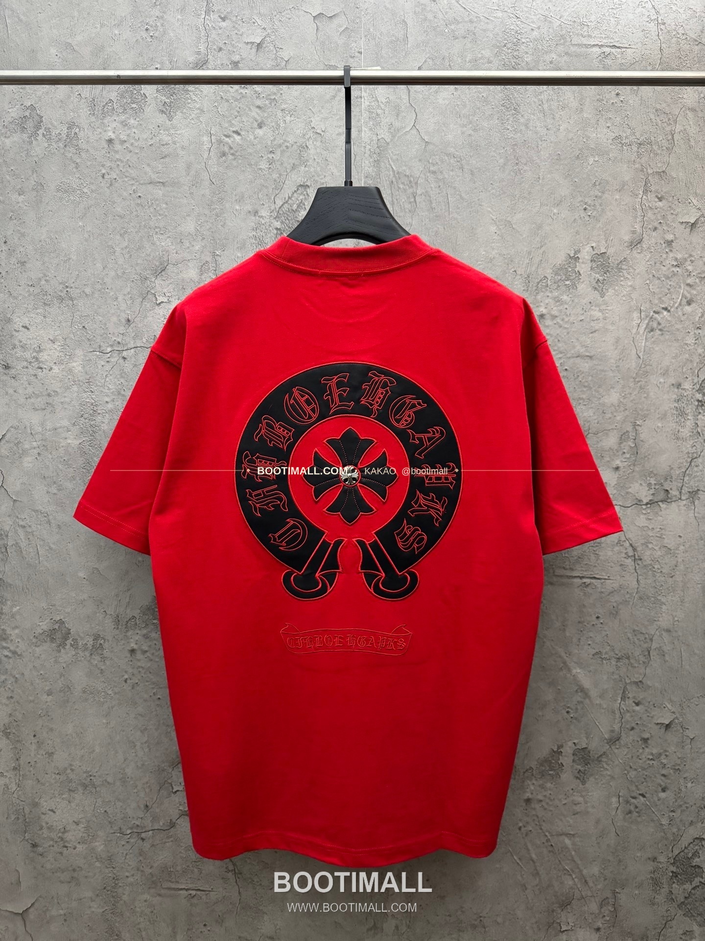 크롬하츠 2026SS 헤비코튼 레더패치자수 루즈핏 반팔 티셔츠 Chrome Hearts 2026 SS Heavy Cotton Leather Patch Embroidery Loose Fit Short Sleeve T-Shirt 26-2026 2