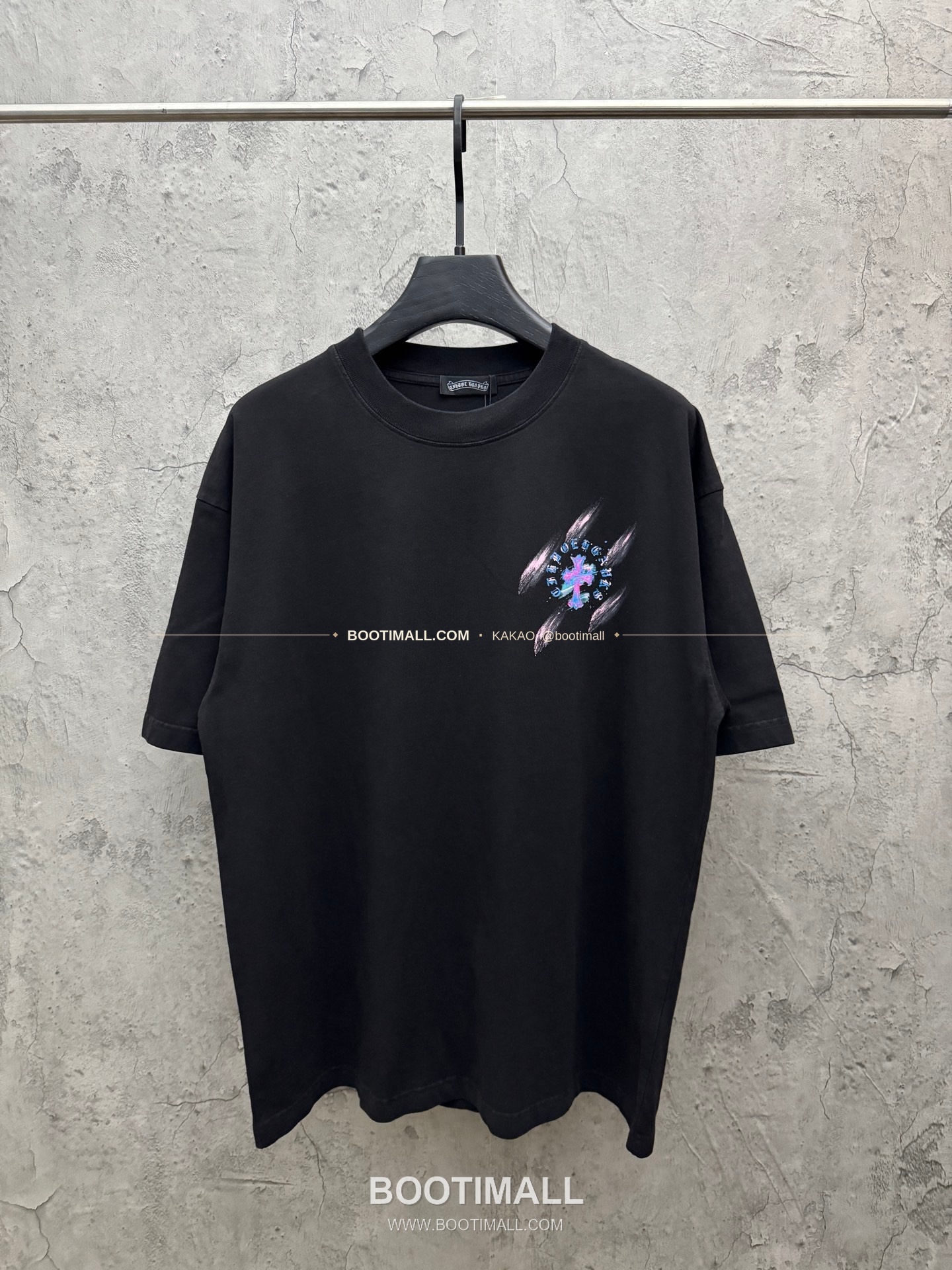 크롬하츠 2026SS 헤비코튼 페인팅프린트 루즈핏 반팔 티셔츠 Chrome Hearts 2026 SS Heavy Cotton Painting Print Loose Fit Short Sleeve T-Shirt 26-2066 1