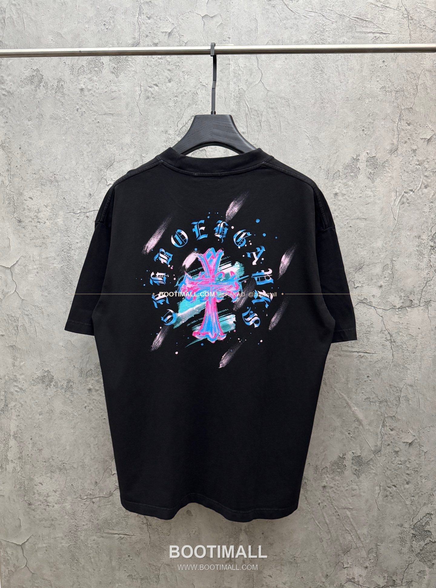 크롬하츠 2026SS 헤비코튼 페인팅프린트 루즈핏 반팔 티셔츠 Chrome Hearts 2026 SS Heavy Cotton Painting Print Loose Fit Short Sleeve T-Shirt 26-2066 2