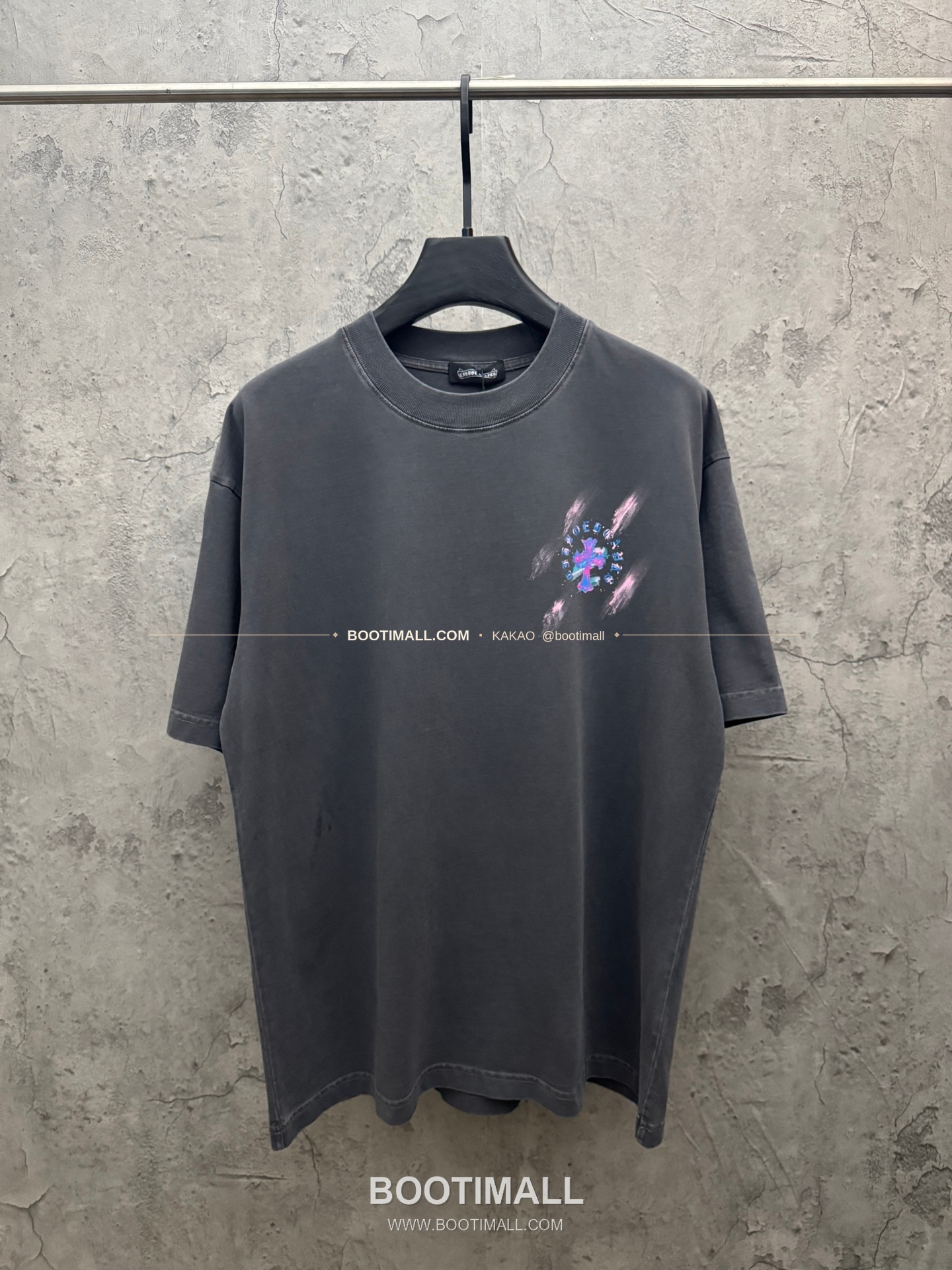 크롬하츠 2026SS 헤비코튼 페인팅프린트 루즈핏 반팔 티셔츠 Chrome Hearts 2026 SS Heavy Cotton Painting Print Loose Fit Short Sleeve T-Shirt 26-2066 1