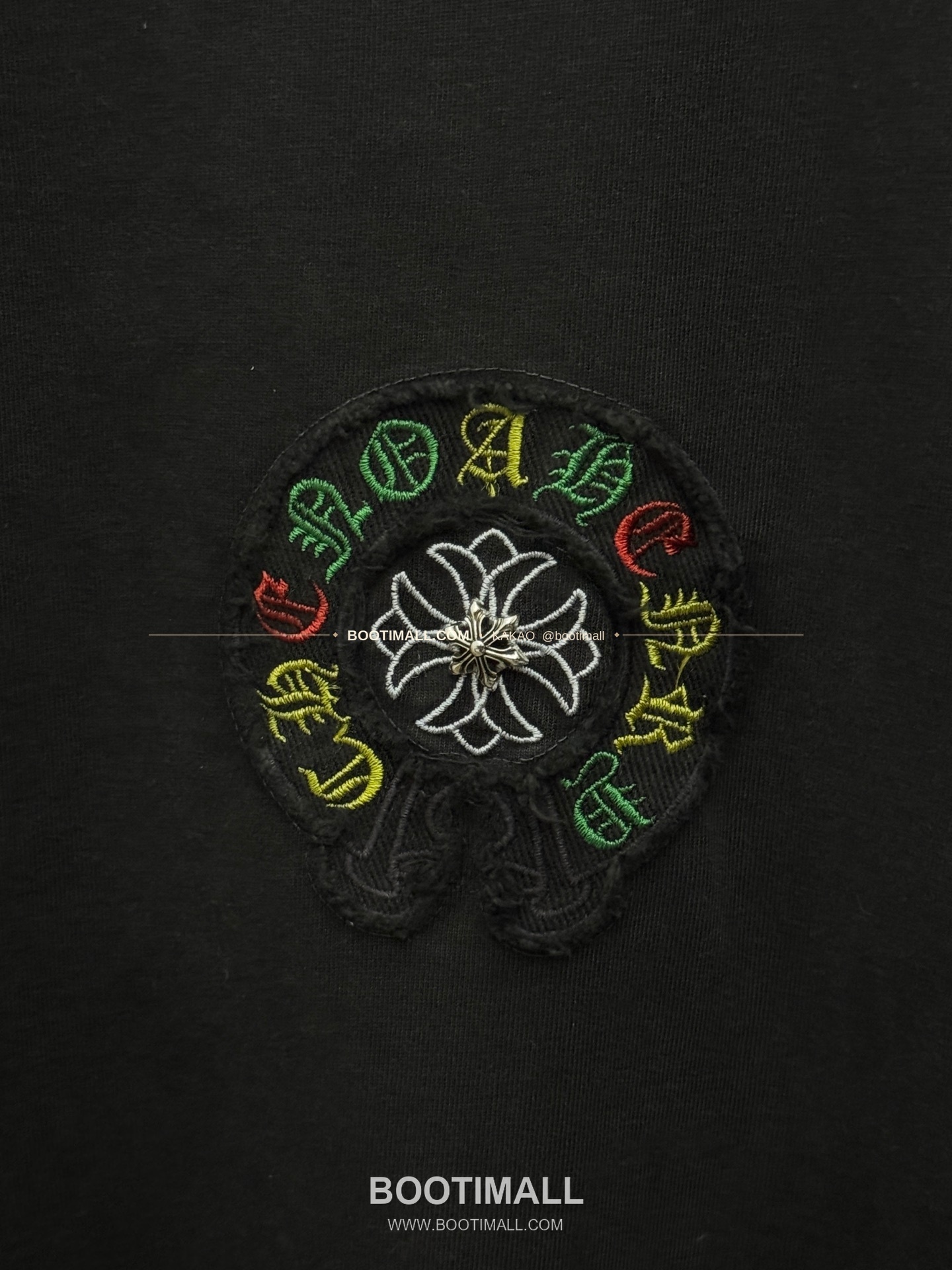 크롬하츠 2026SS 헤비코튼 패치자수 워시드 루즈핏 반팔 티셔츠 Chrome Hearts 2026 SS Heavy Cotton Patch Embroidery Washed Loose Fit Short Sleeve T-Shirt 6624 6