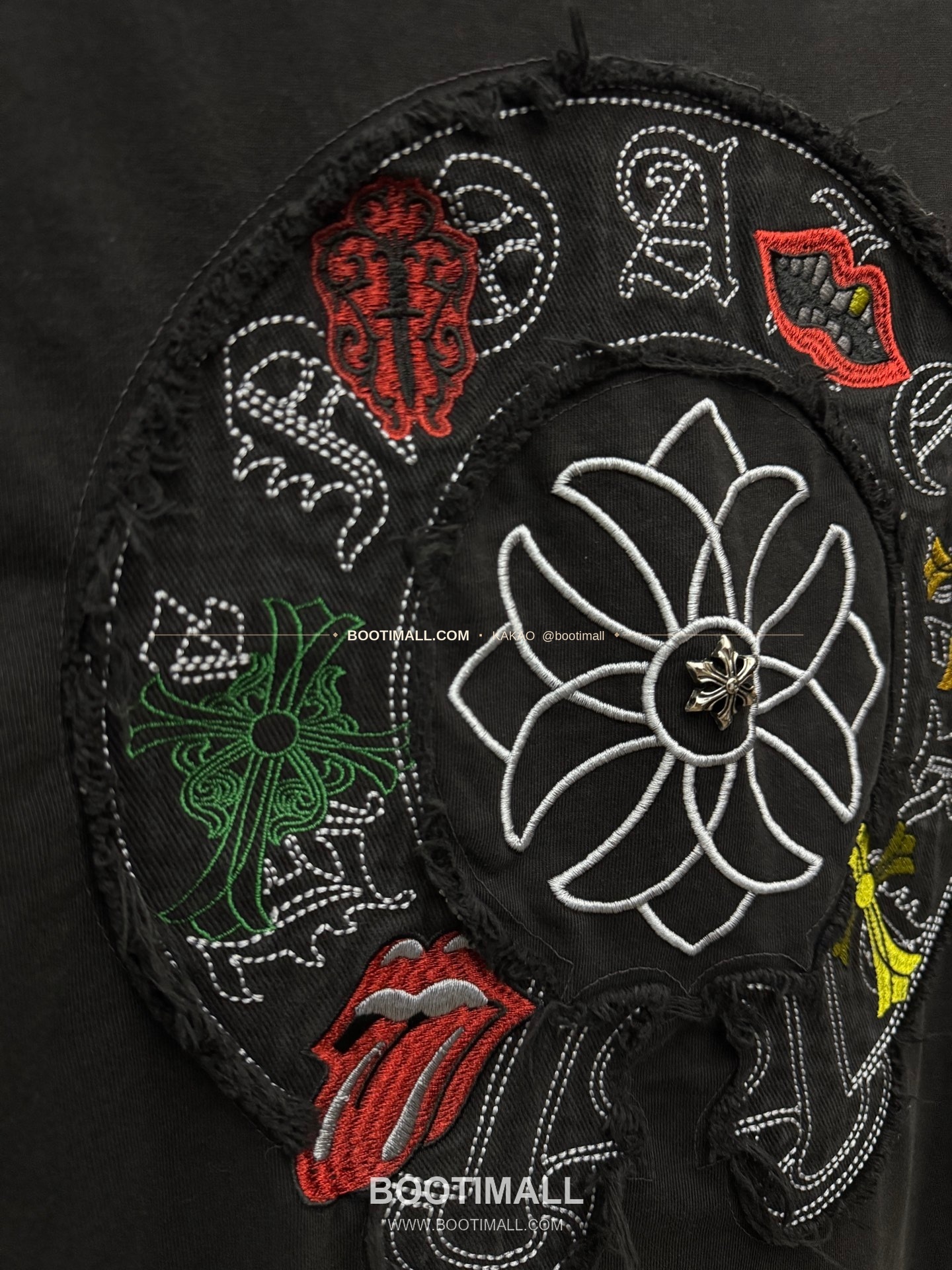 크롬하츠 2026SS 헤비코튼 패치자수 워시드 루즈핏 반팔 티셔츠 Chrome Hearts 2026 SS Heavy Cotton Patch Embroidery Washed Loose Fit Short Sleeve T-Shirt 6624 8