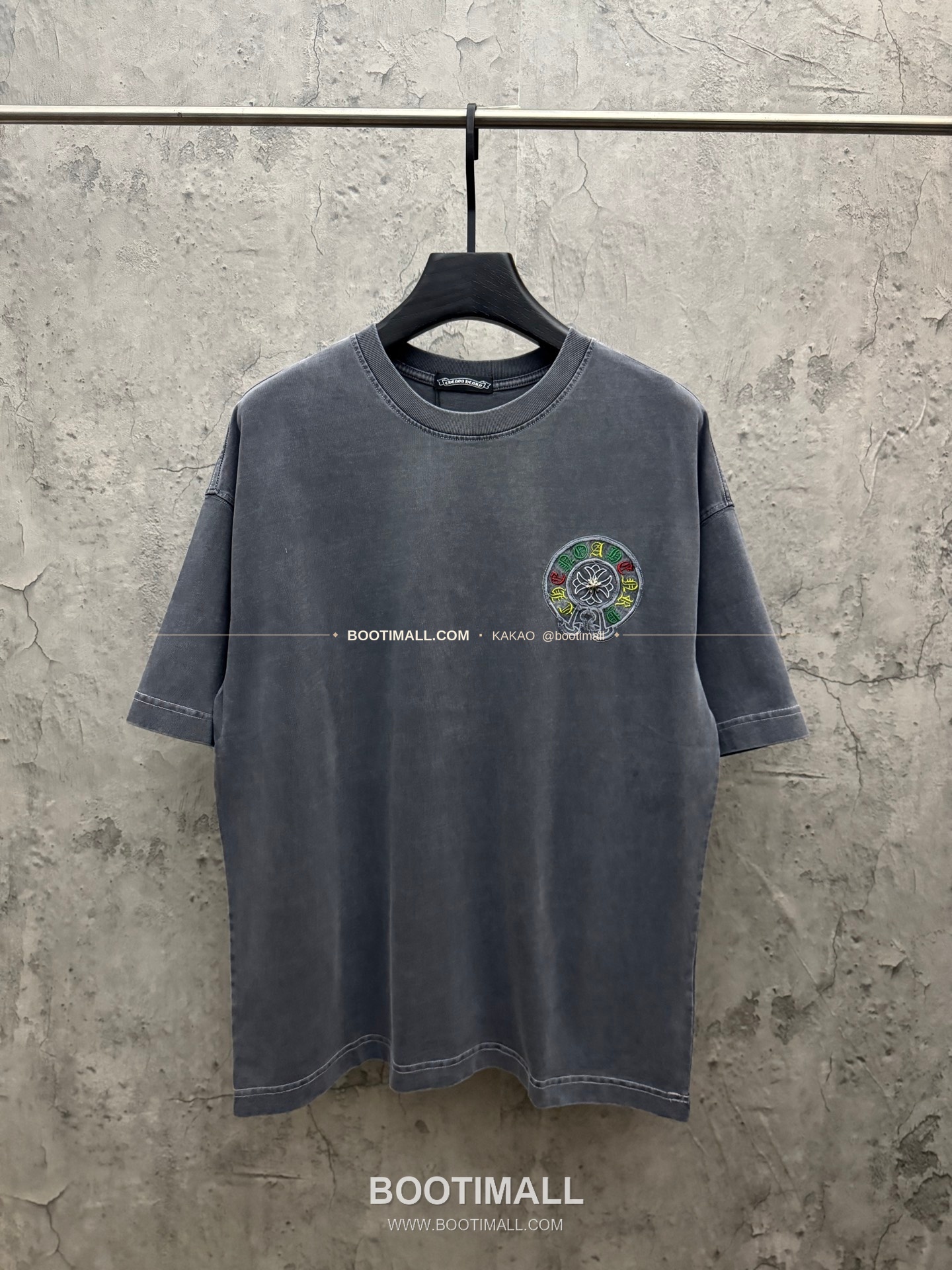 크롬하츠 2026SS 헤비코튼 패치자수 워시드 루즈핏 반팔 티셔츠 Chrome Hearts 2026 SS Heavy Cotton Patch Embroidery Washed Loose Fit Short Sleeve T-Shirt 6624 1