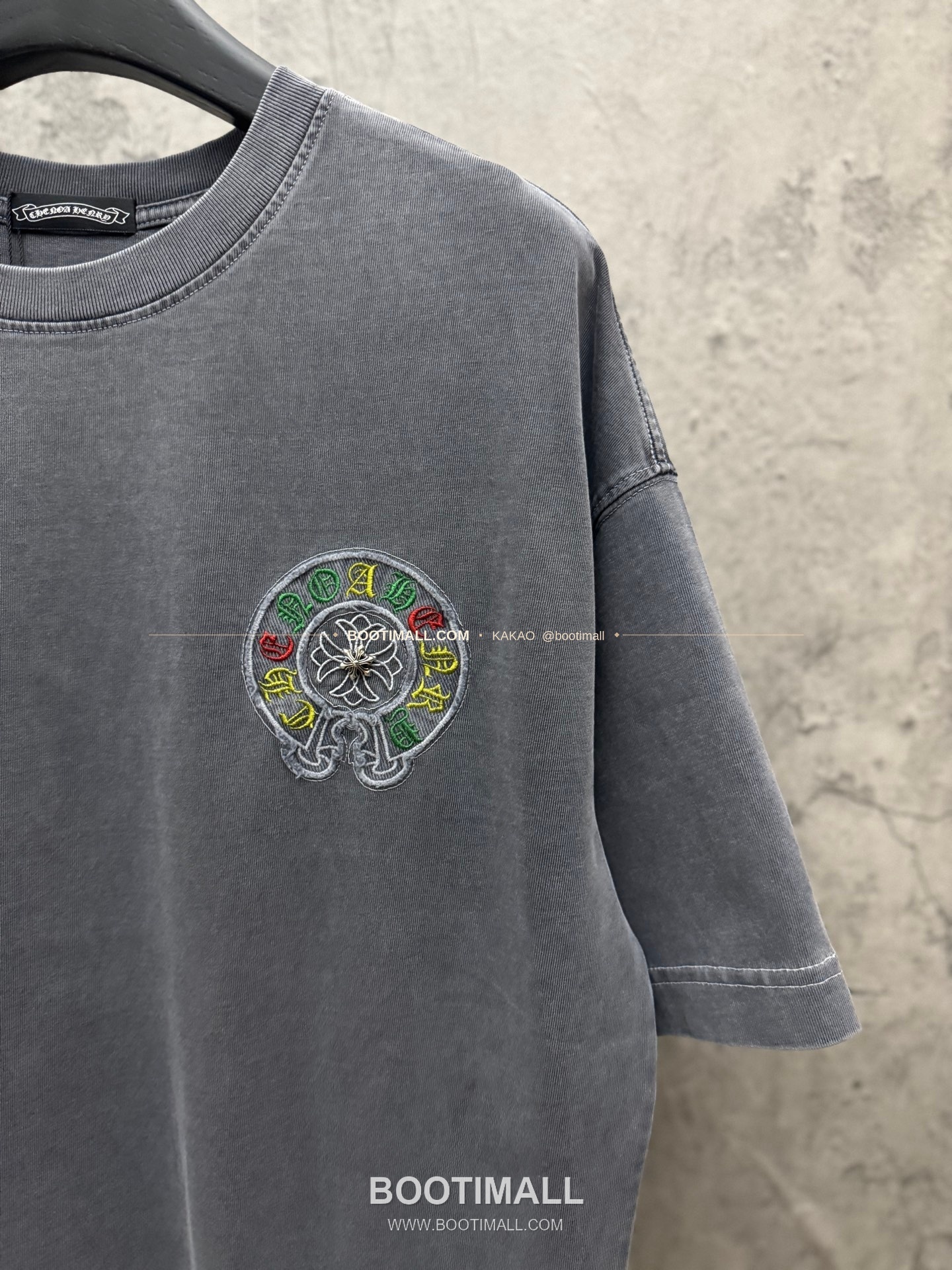 크롬하츠 2026SS 헤비코튼 패치자수 워시드 루즈핏 반팔 티셔츠 Chrome Hearts 2026 SS Heavy Cotton Patch Embroidery Washed Loose Fit Short Sleeve T-Shirt 6624 5