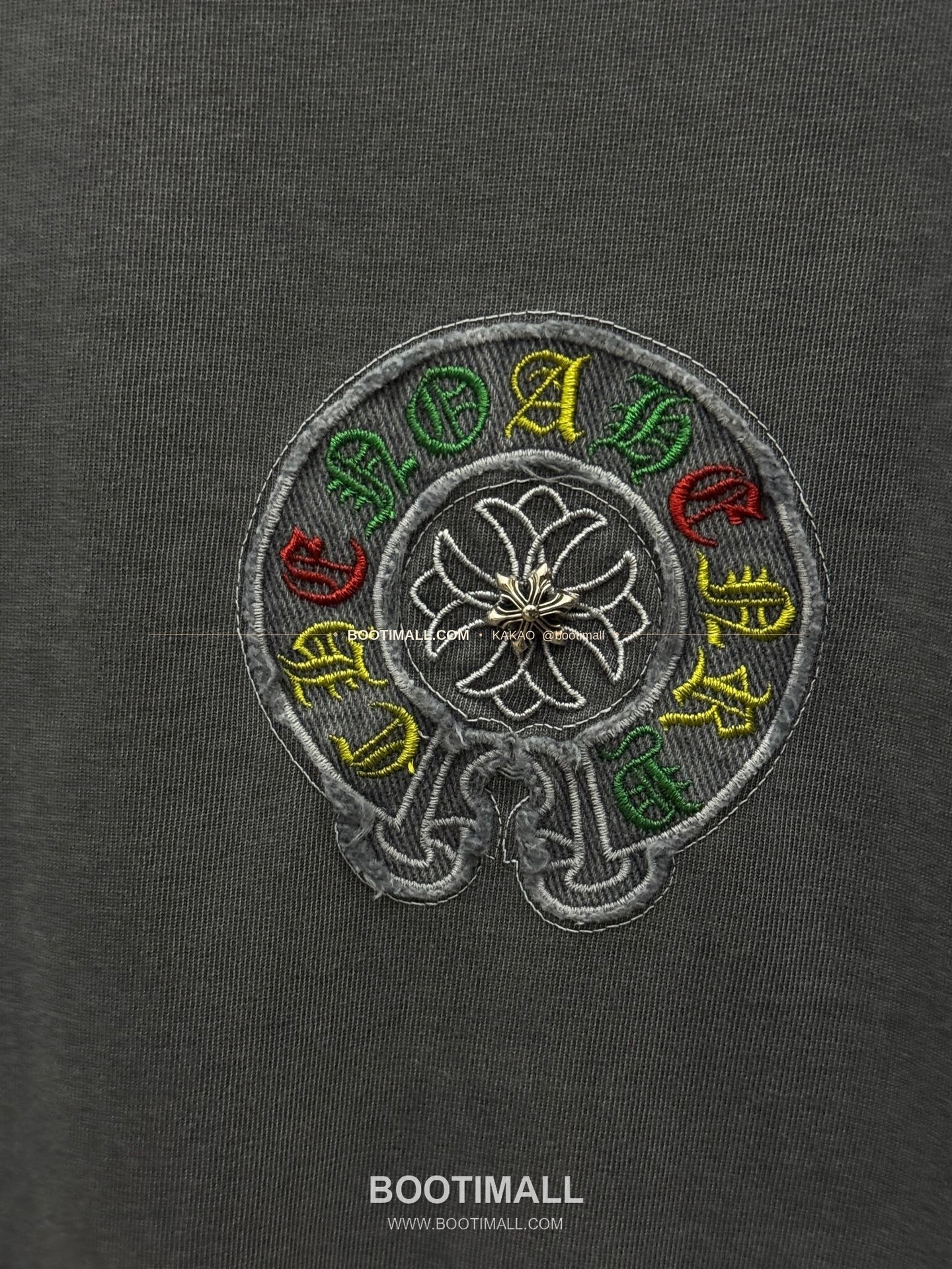 크롬하츠 2026SS 헤비코튼 패치자수 워시드 루즈핏 반팔 티셔츠 Chrome Hearts 2026 SS Heavy Cotton Patch Embroidery Washed Loose Fit Short Sleeve T-Shirt 6624 6