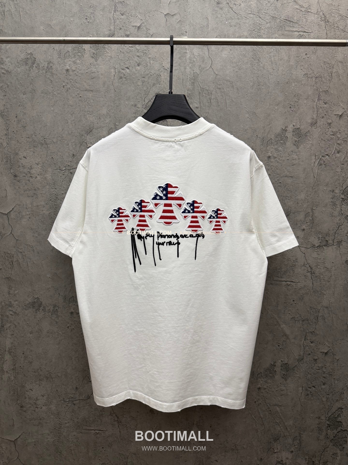 크롬하츠 2026SS 헤비코튼 3D홀자수 크로스 루즈핏 반팔 티셔츠 Chrome Hearts 2026 SS Heavy Cotton 3D Hollow Embroidery Cross Loose Fit Short Sleeve T-Shirt 9615 2