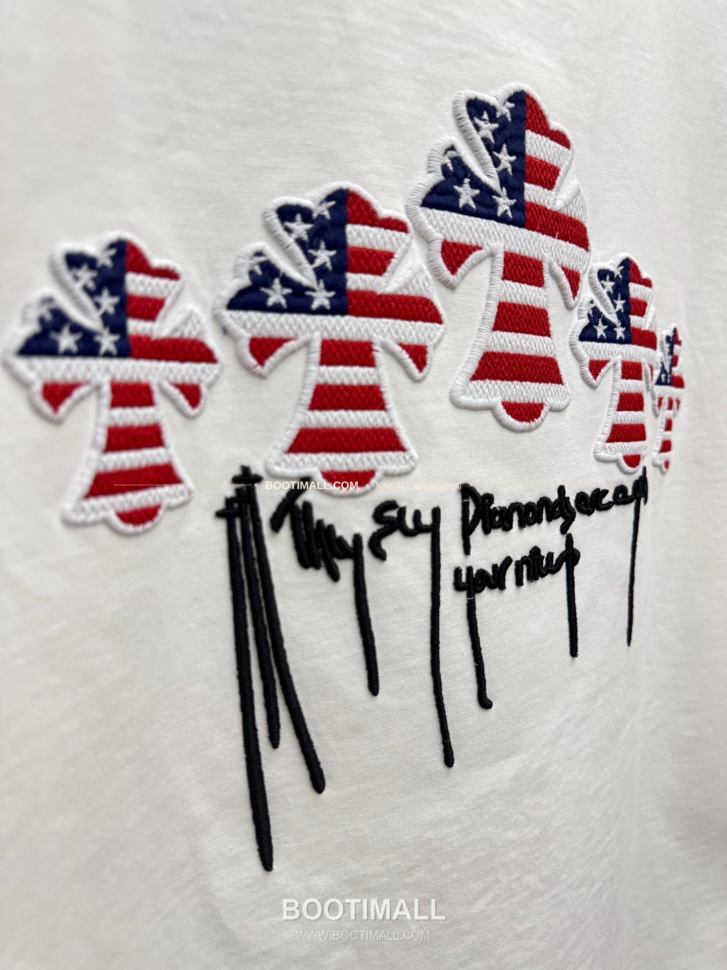 크롬하츠 2026SS 헤비코튼 3D홀자수 크로스 루즈핏 반팔 티셔츠 Chrome Hearts 2026 SS Heavy Cotton 3D Hollow Embroidery Cross Loose Fit Short Sleeve T-Shirt 9615 8