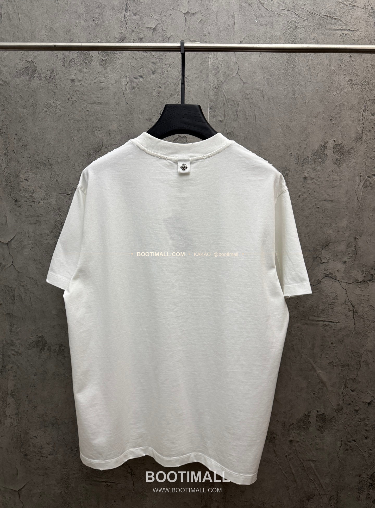 크롬하츠 2026SS 헤비코튼 아치크로스 3D홀자수 루즈핏 반팔 티셔츠 Chrome Hearts 2026 SS Heavy Cotton Arch Cross 3D Hollow Embroidery Loose Fit Short Sleeve T-Shirt 9616 2