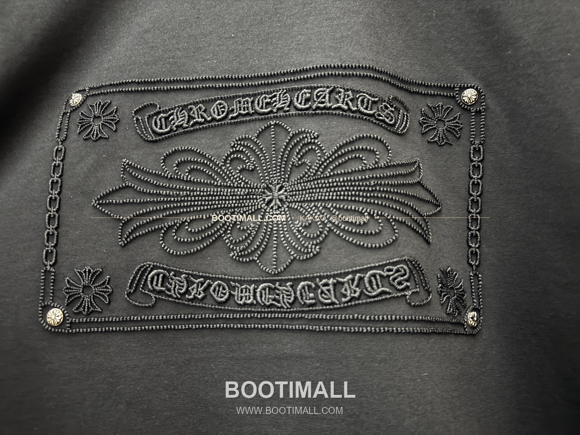 크롬하츠 2026SS 헤비코튼 아치크로스 3D홀자수 루즈핏 반팔 티셔츠 Chrome Hearts 2026 SS Heavy Cotton Arch Cross 3D Hollow Embroidery Loose Fit Short Sleeve T-Shirt 9616 6