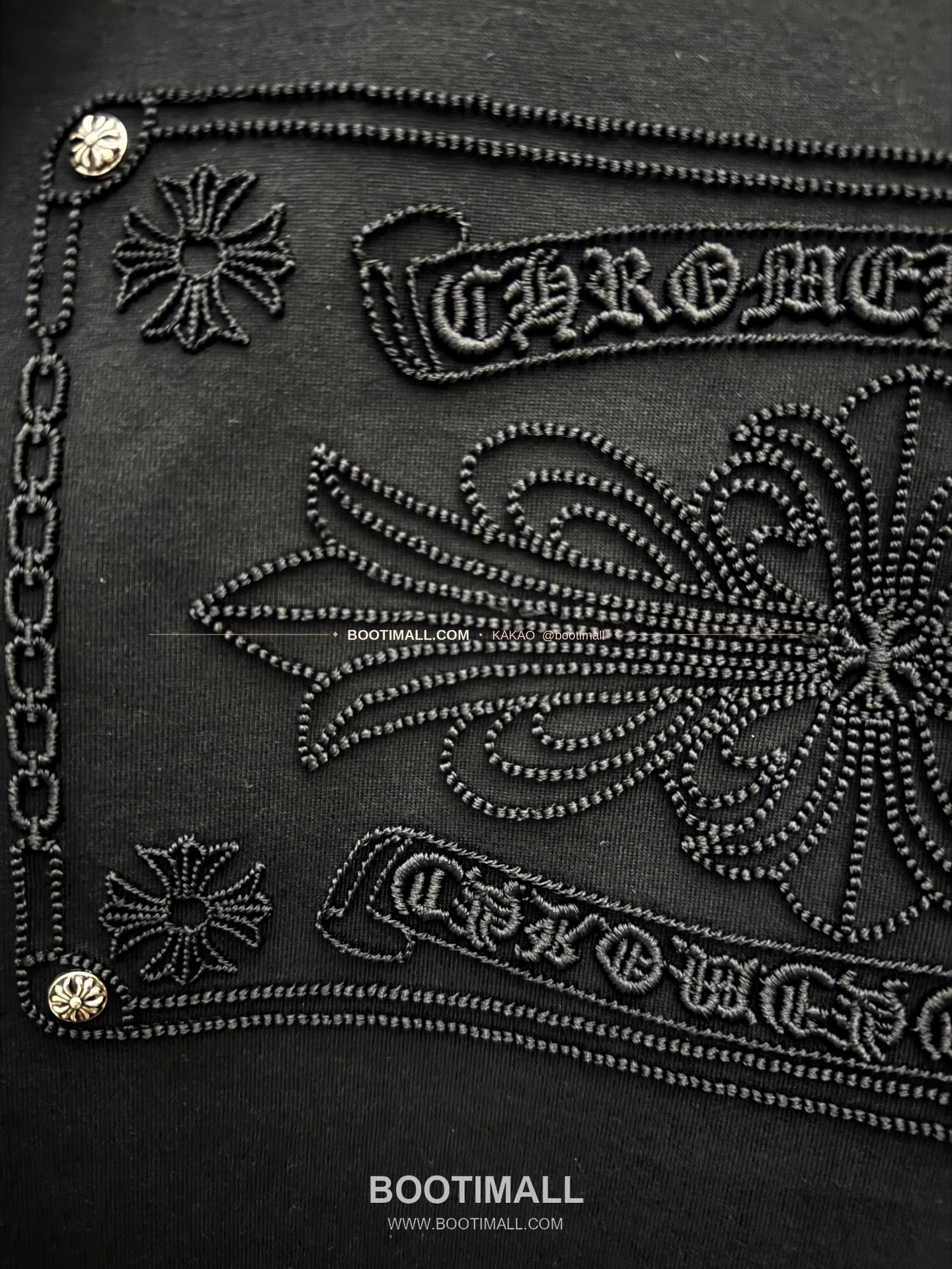 크롬하츠 2026SS 헤비코튼 아치크로스 3D홀자수 루즈핏 반팔 티셔츠 Chrome Hearts 2026 SS Heavy Cotton Arch Cross 3D Hollow Embroidery Loose Fit Short Sleeve T-Shirt 9616 8