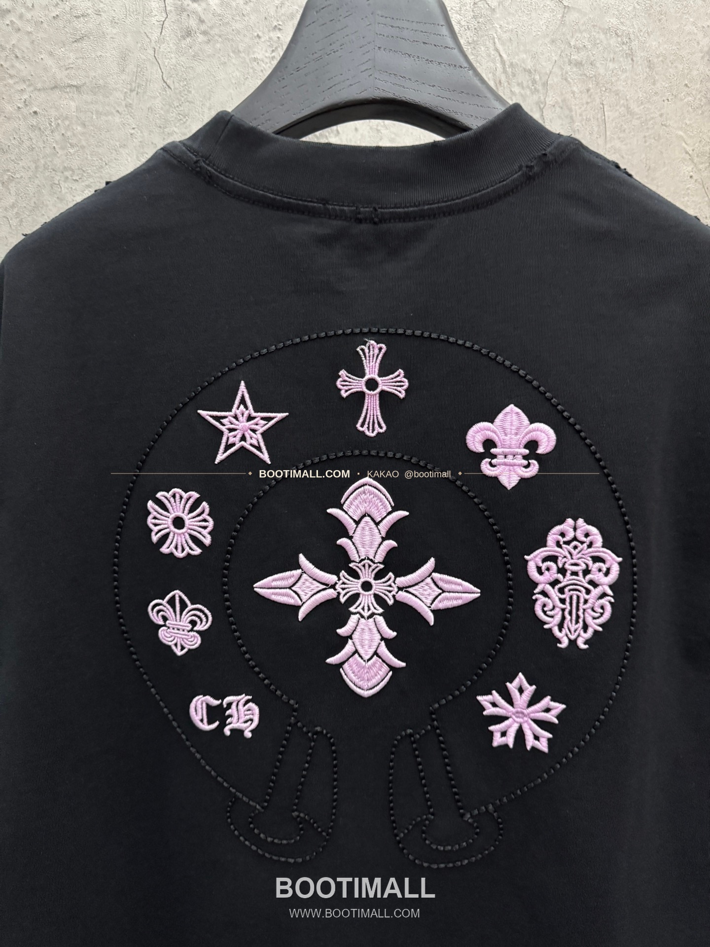 크롬하츠 2026SS 헤비코튼 UV변색 3D자수 루즈핏 반팔 티셔츠 Chrome Hearts 2026 SS Heavy Cotton UV Color Changing 3D Embroidery Loose Fit Short Sleeve T-Shirt 9619 7