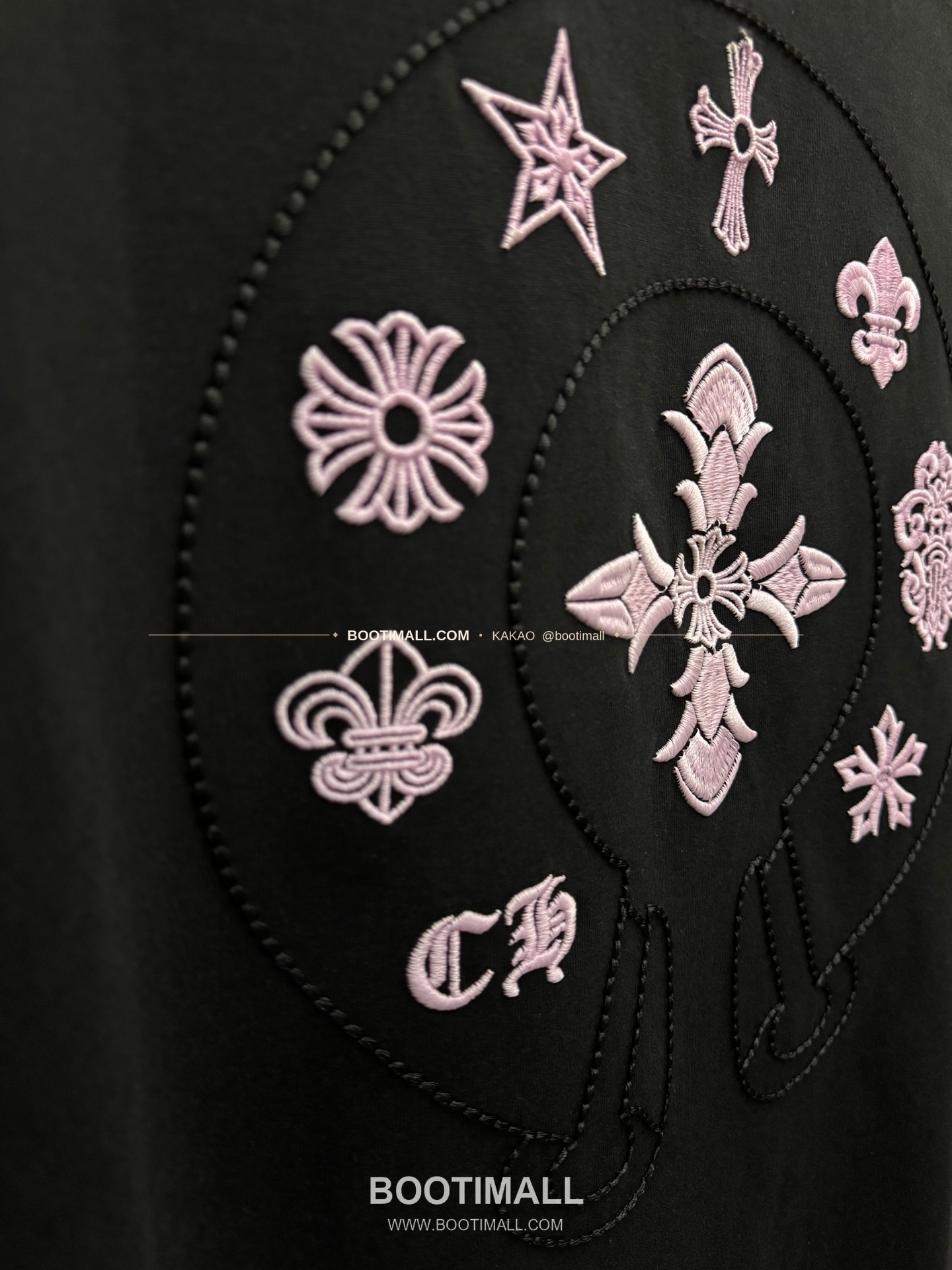 크롬하츠 2026SS 헤비코튼 UV변색 3D자수 루즈핏 반팔 티셔츠 Chrome Hearts 2026 SS Heavy Cotton UV Color Changing 3D Embroidery Loose Fit Short Sleeve T-Shirt 9619 8