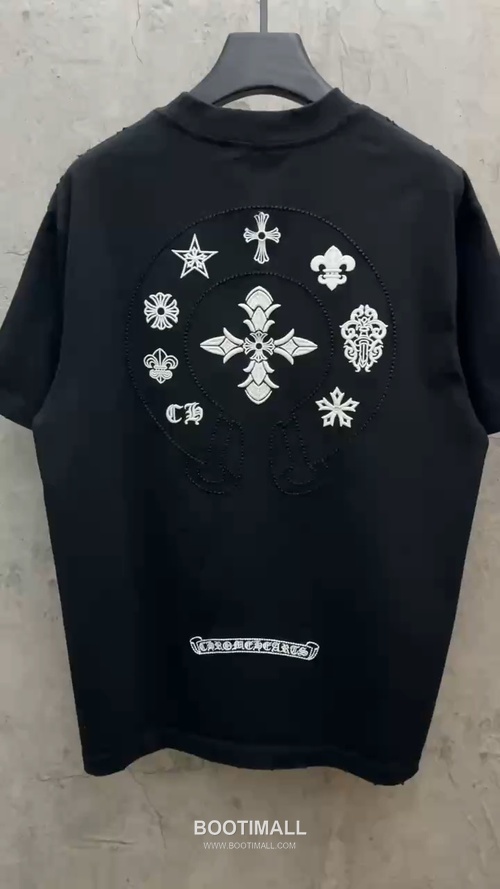 크롬하츠 2026SS 헤비코튼 UV변색 3D자수 루즈핏 반팔 티셔츠 Chrome Hearts 2026 SS Heavy Cotton UV Color Changing 3D Embroidery Loose Fit Short Sleeve T-Shirt 9619 10