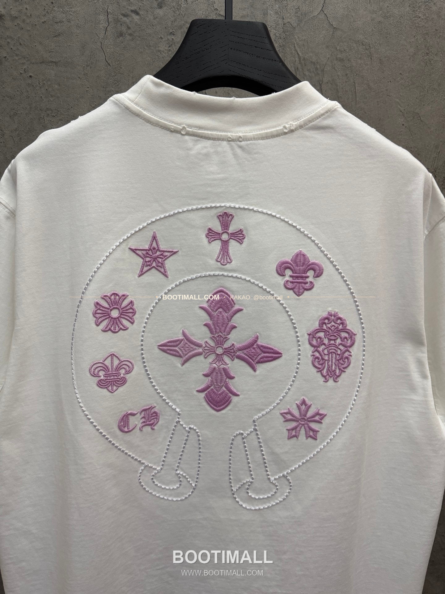 크롬하츠 2026SS 헤비코튼 UV변색 3D자수 루즈핏 반팔 티셔츠 Chrome Hearts 2026 SS Heavy Cotton UV Color Changing 3D Embroidery Loose Fit Short Sleeve T-Shirt 9619 7