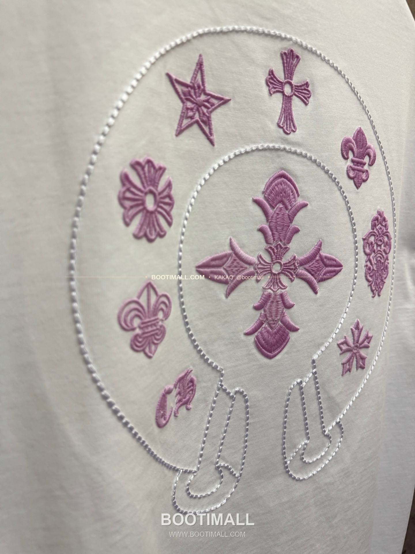 크롬하츠 2026SS 헤비코튼 UV변색 3D자수 루즈핏 반팔 티셔츠 Chrome Hearts 2026 SS Heavy Cotton UV Color Changing 3D Embroidery Loose Fit Short Sleeve T-Shirt 9619 8