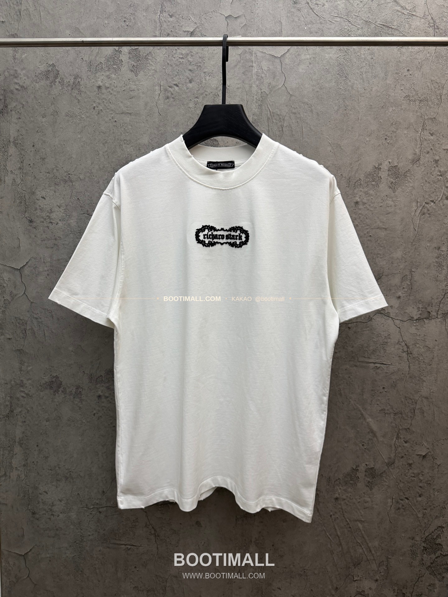 크롬하츠 2026SS 헤비코튼 아치크로스 3D홀자수 루즈핏 반팔 티셔츠 Chrome Hearts 2026 SS Heavy Cotton Arch Cross 3D Hollow Embroidery Loose Fit Short Sleeve T-Shirt 9617 1